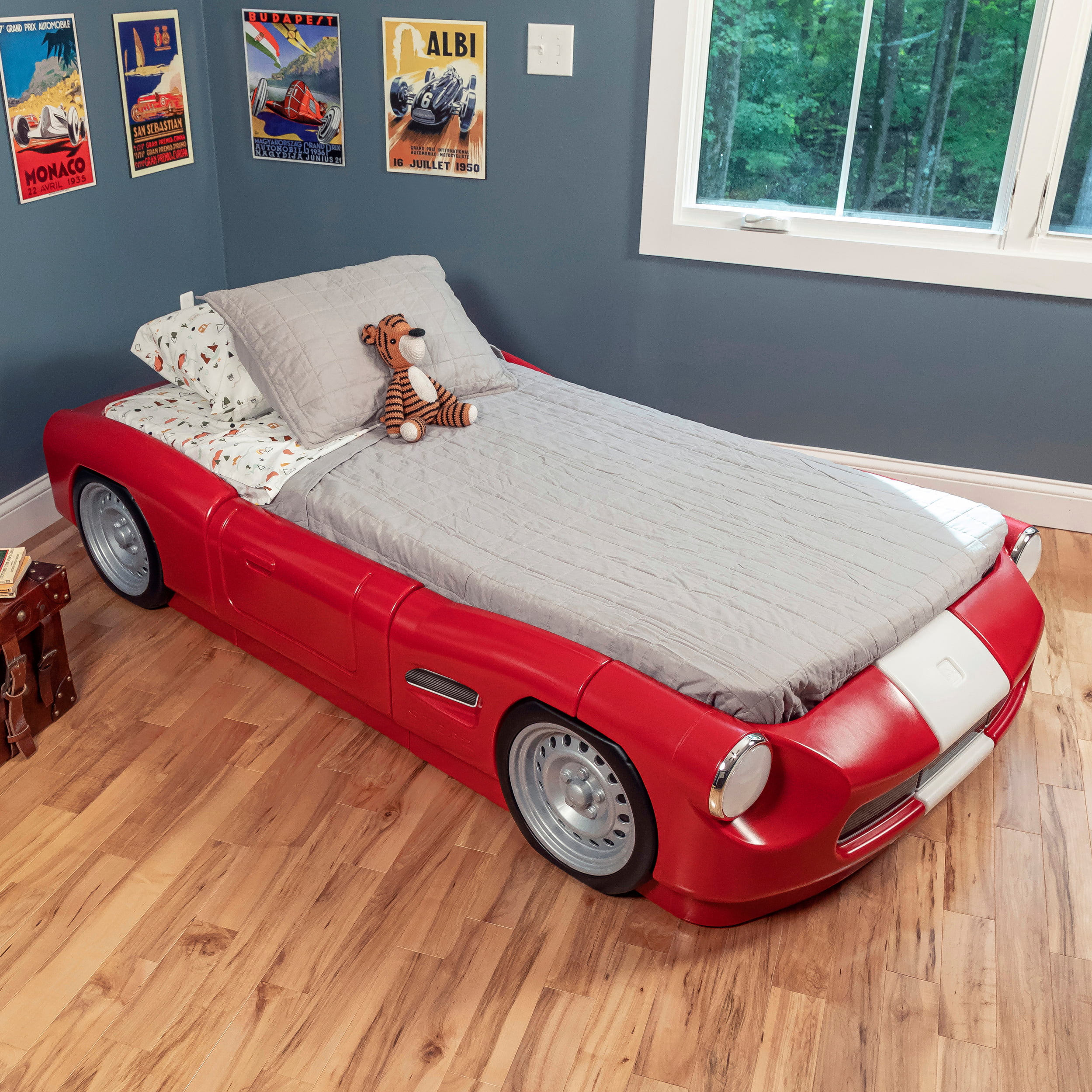 Step2 Roadster Toddler-To-Twin Bed, Red