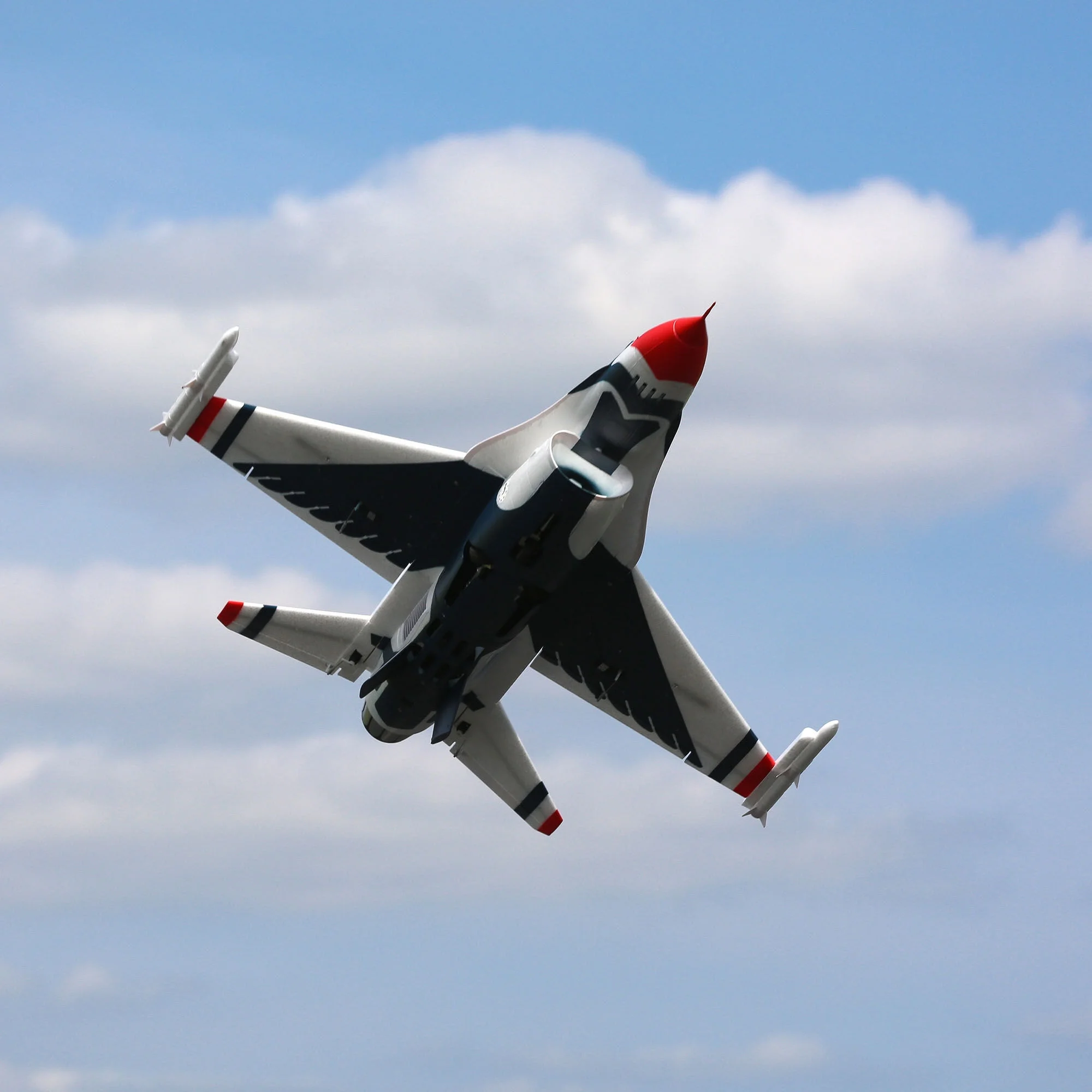 E-flite RC Airplane F-16 Thunderbirds 70mm EDF Jet BNF Basic Transmitter Battery and Charger Not Included EFL178500