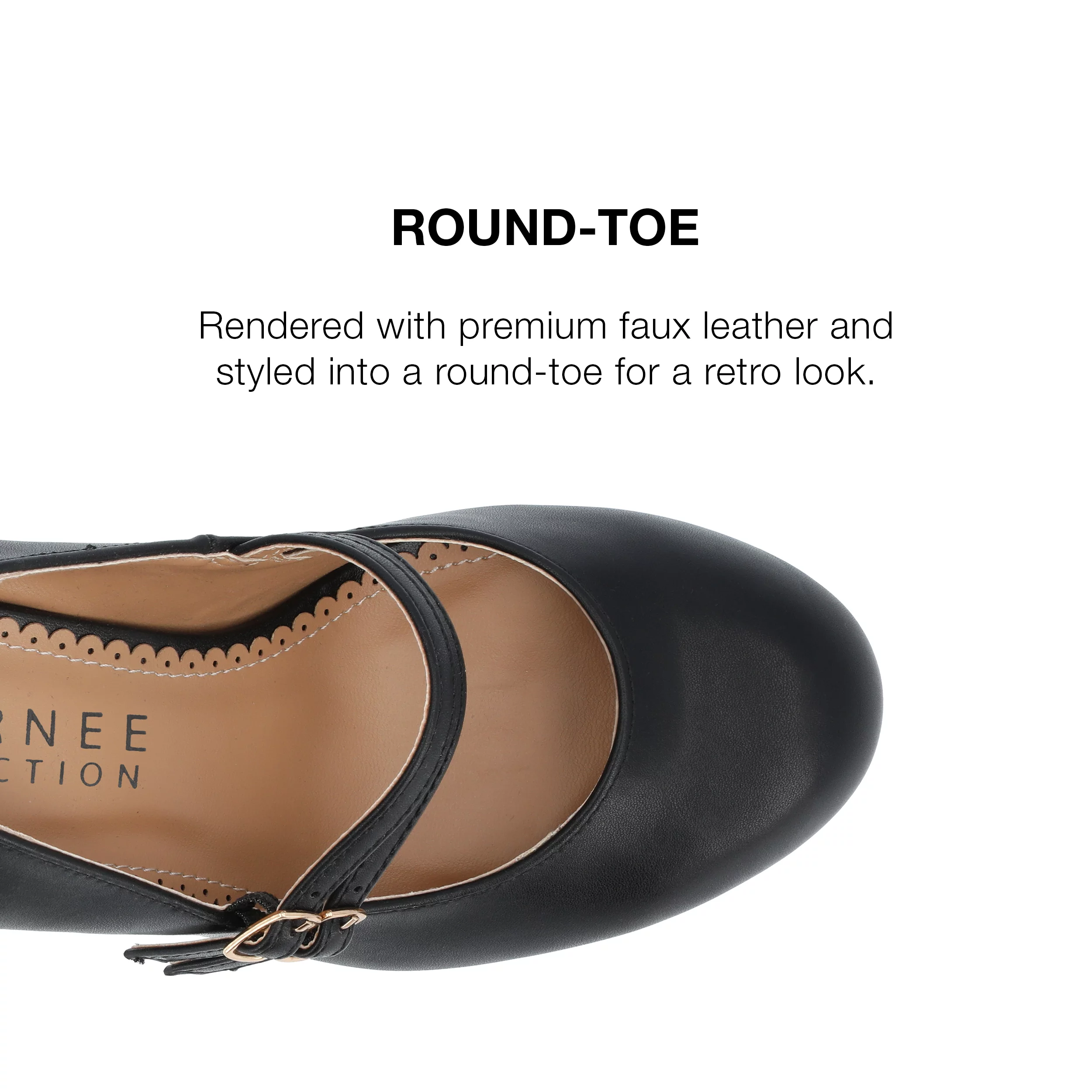 Journee Collection Womens Narrow Width Windy Round Toe Block Heel Mary Jane Pumps