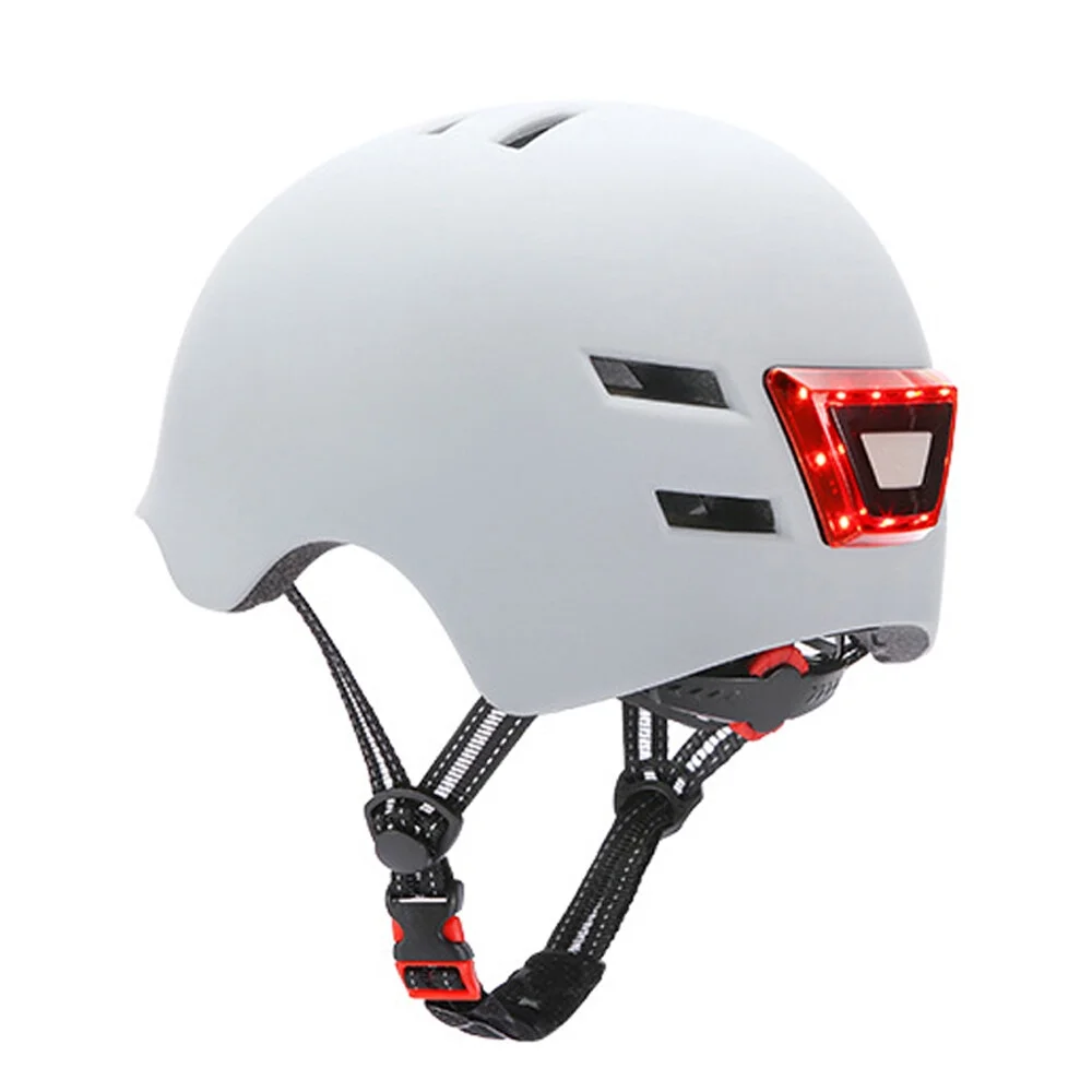 Cycling Helmet Breathable & Comfortable Safety Helmet with Front & Rear Light 4 Light Modes for Men Women Bike E-Bike Electric Scooter