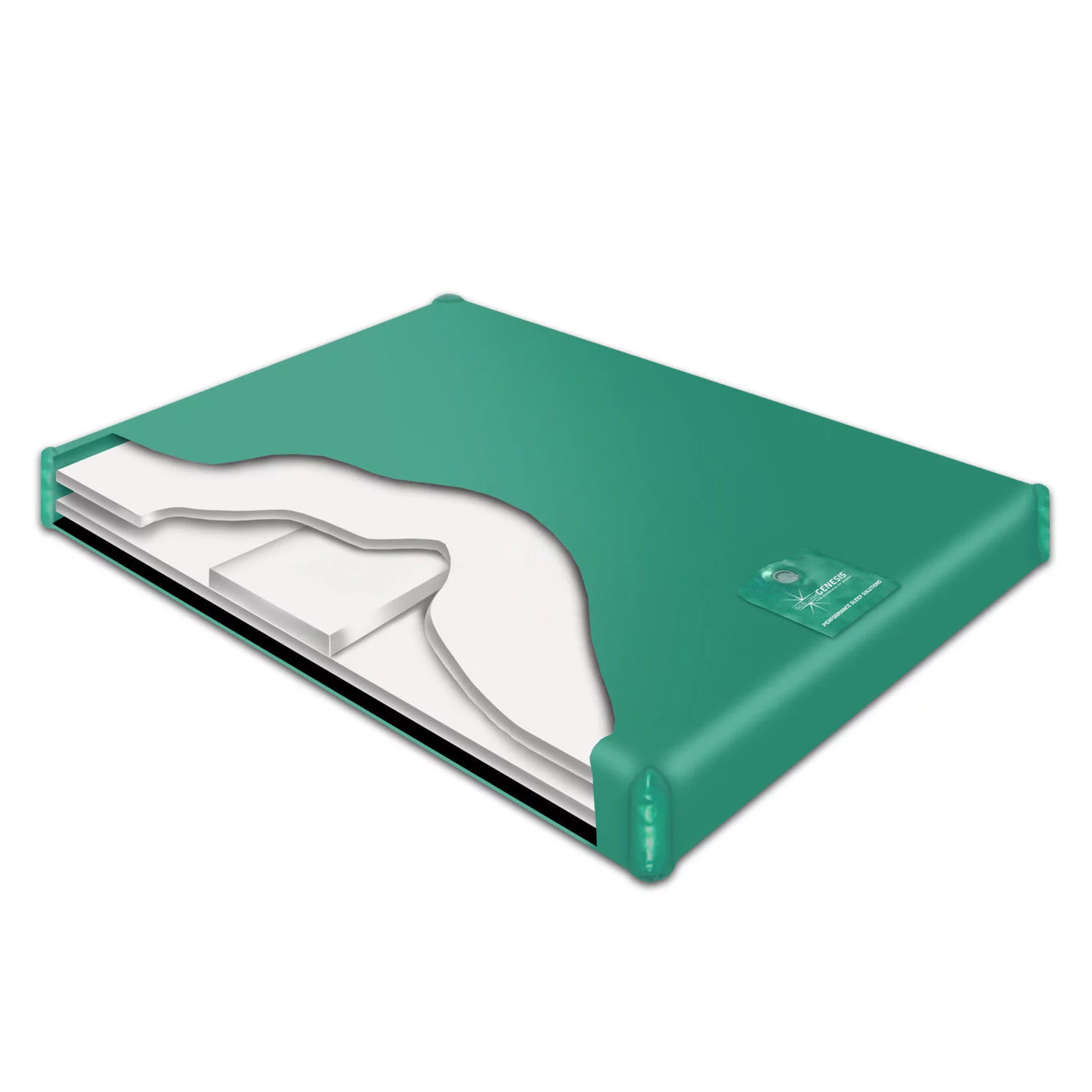 Oakland Hardside Waterbed With Tulip Headboard, Semi Waveless Matters and Waterbed Starter Kit