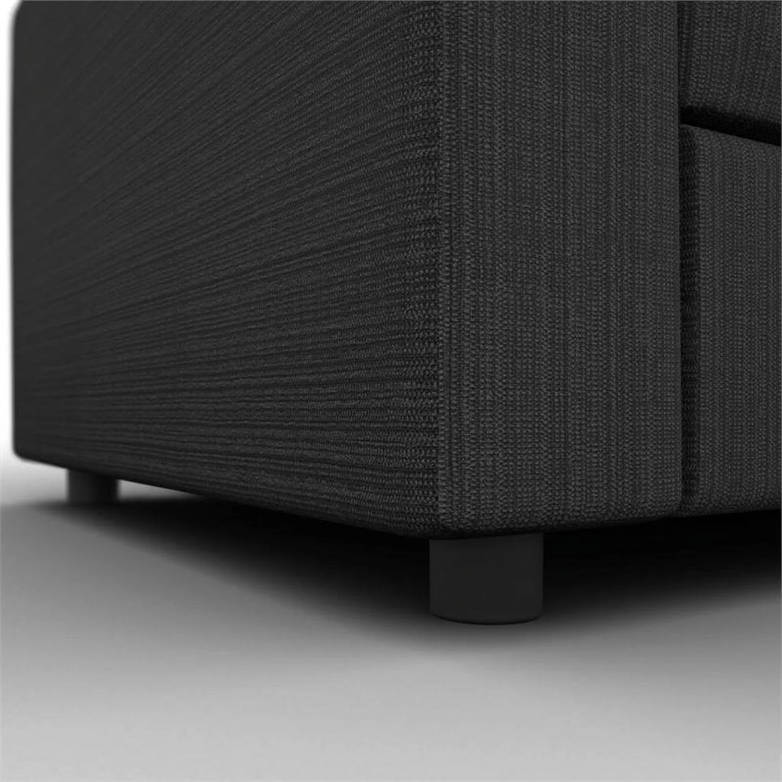 Atlin Designs 4 Piece Full Wall Bed Set in White and Gray