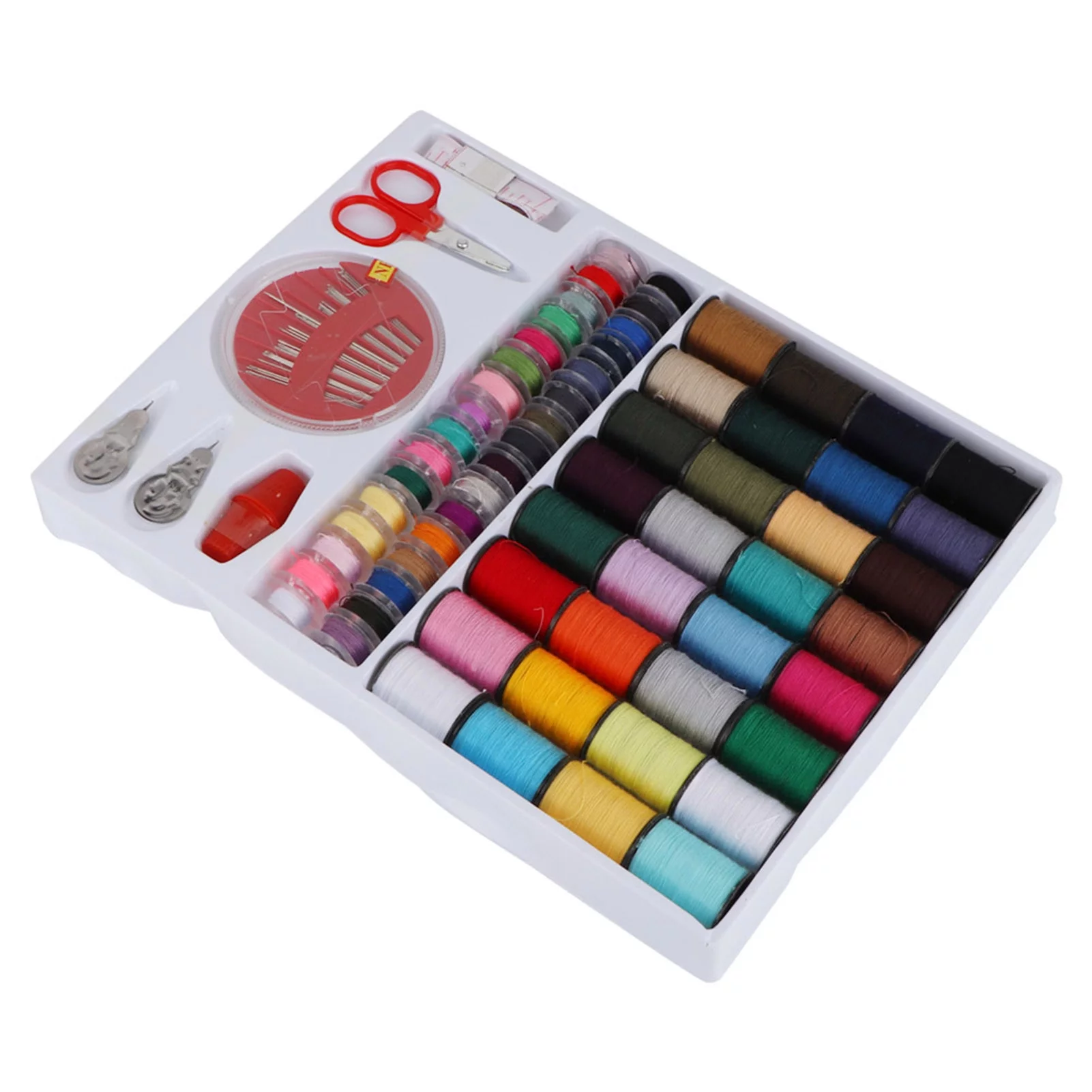 Goldmeet 64PCS Colorful Hand Machine Sewing Thread Cord Set Clothes String Spool Box FR-197
