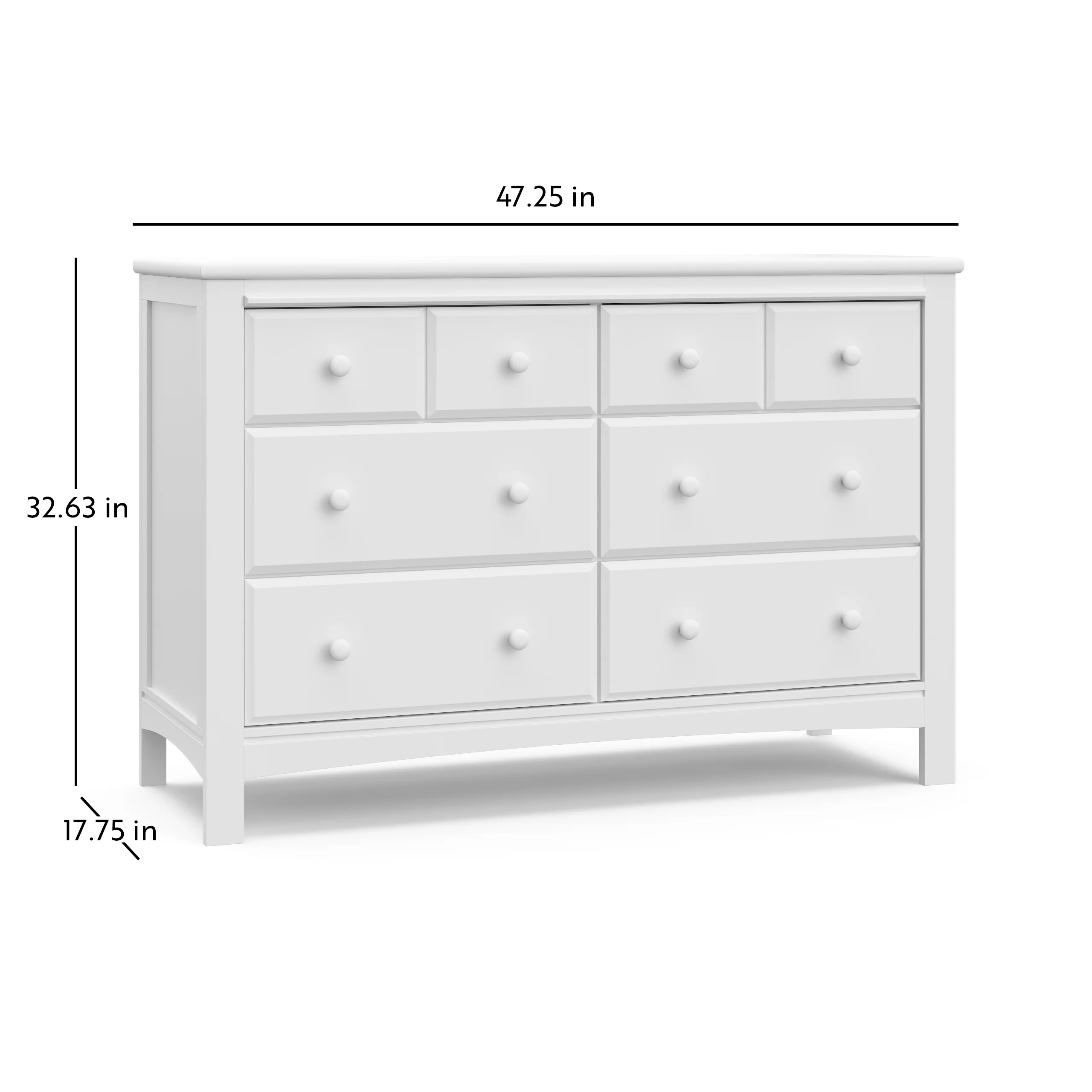 Graco Benton 6-Drawer Double Dresser, White