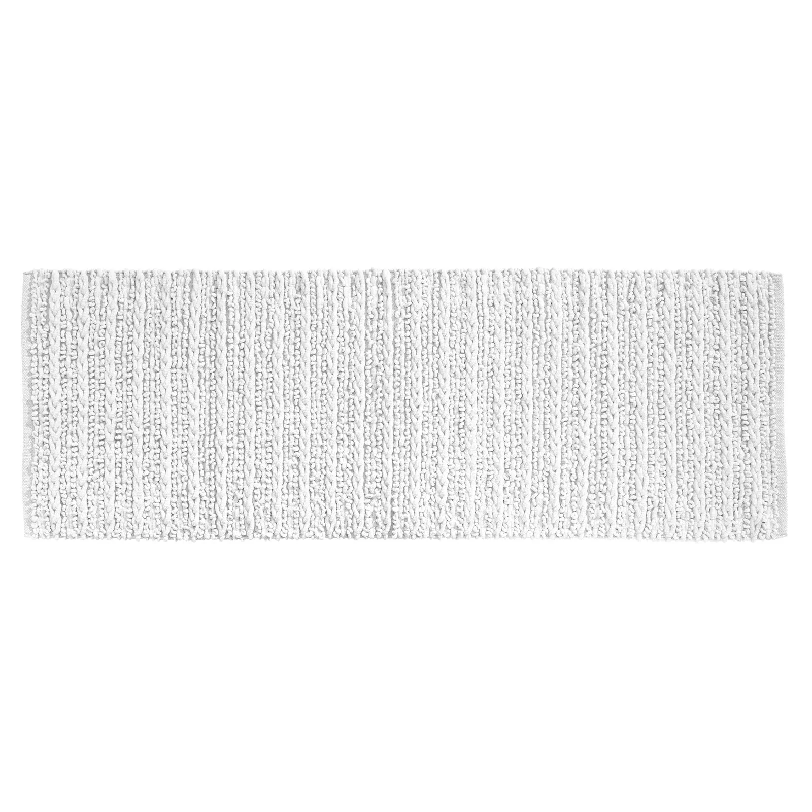 mDesign Soft Cotton Spa Mat Rug for Bathroom, Braided, 60