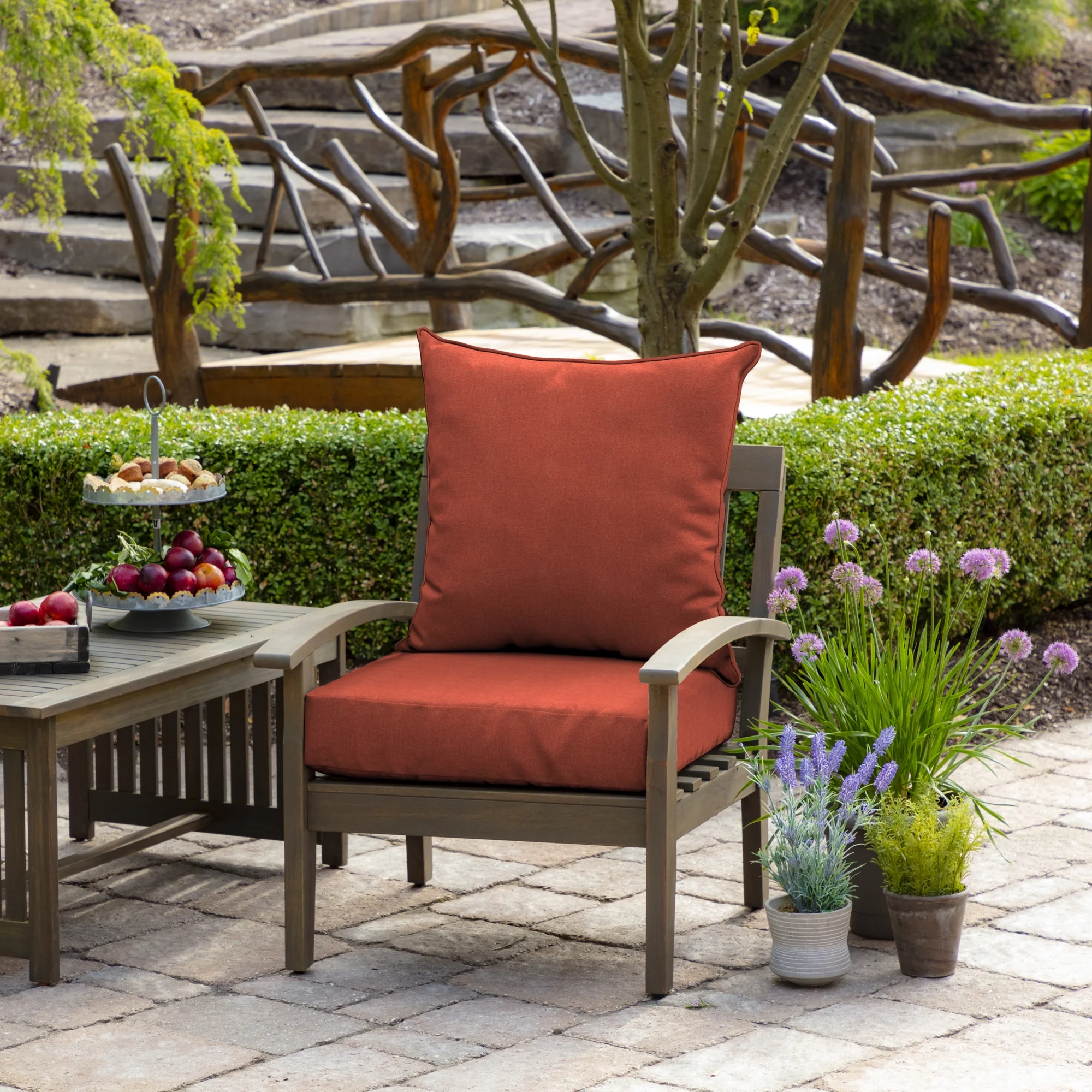 Arden Selections Performance Outdoor Deep Seating Cushion Set 24 x 24, Sedona Valencia