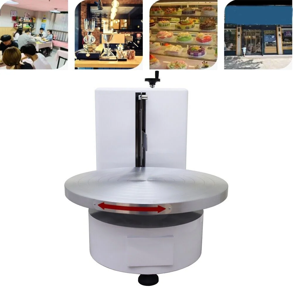 PreAsion 4-16INCH Cake Cream Spreading Coating Smearing Machine Electric Embryo Smearing Machine White 110V