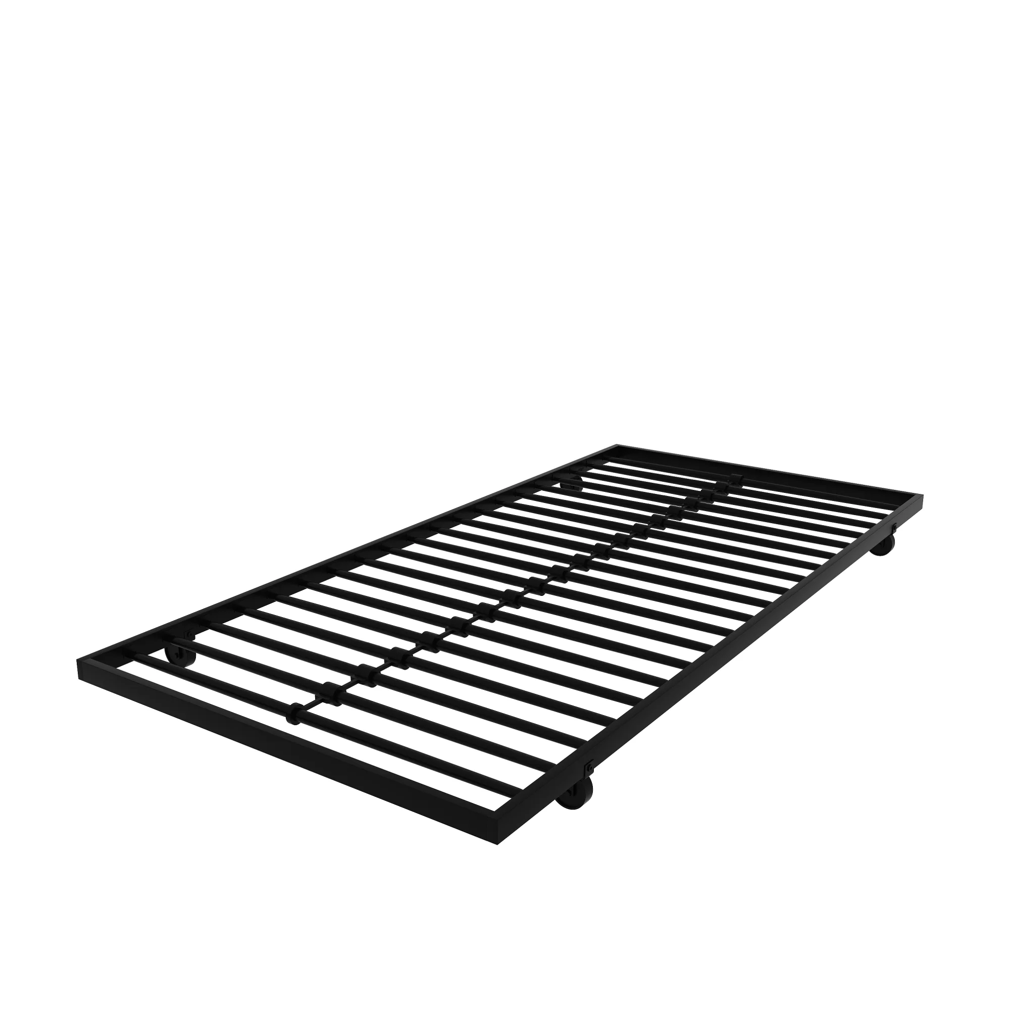 Heavy Duty Metal Bunk Bed Frame with Trundle - Twin Over Twin, Convertible - 3 beds