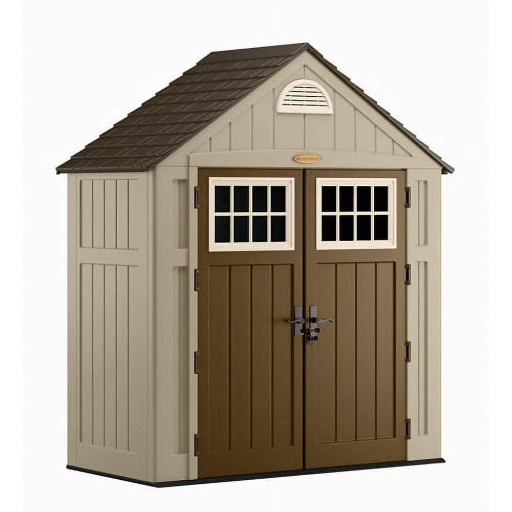 Suncast 7.5' x 3.5' Resin Alpine Shed BMS7300D, Taupe