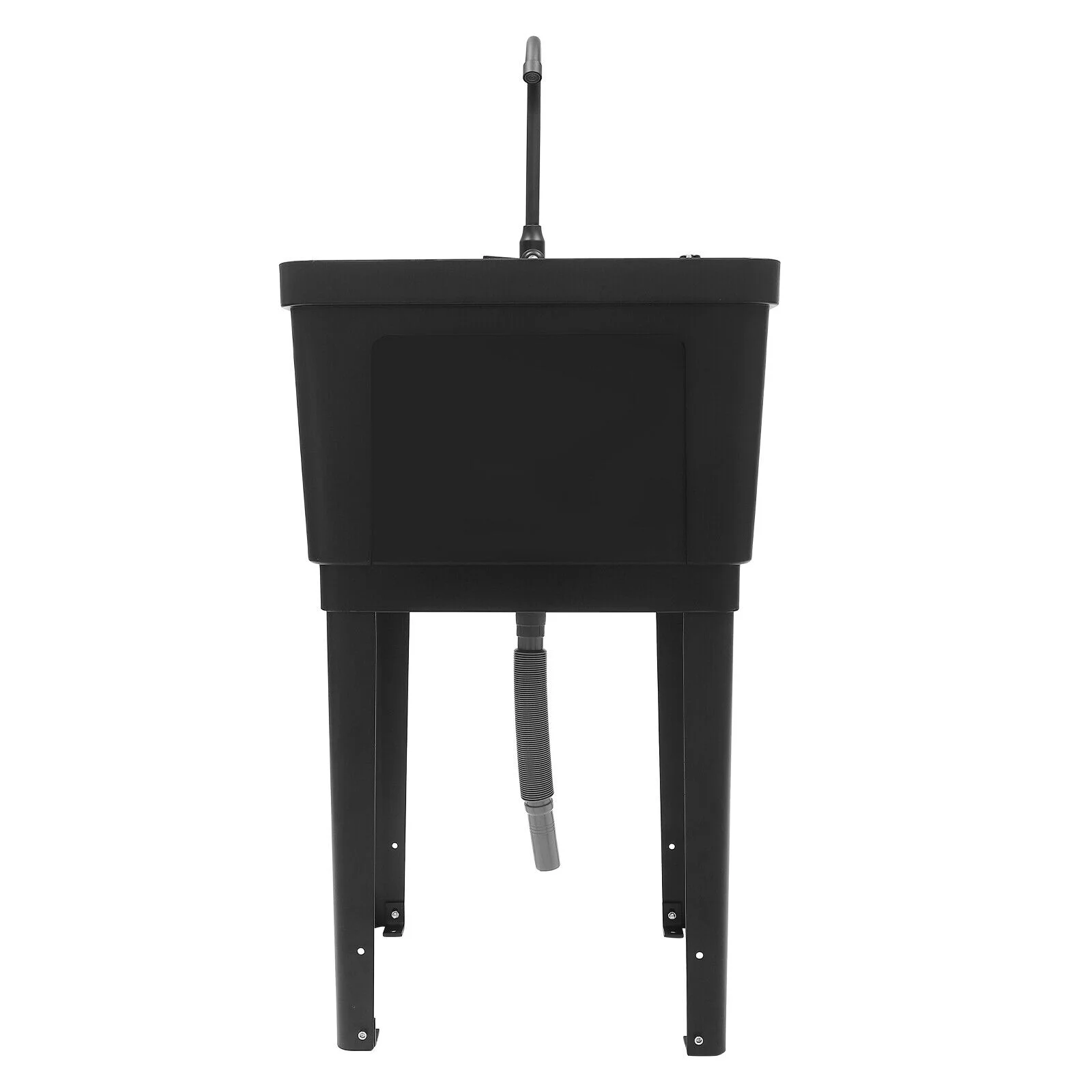 Black/White Laundry Utility Sink Tub Sink Freestanding Wash Station with Faucet White/Black