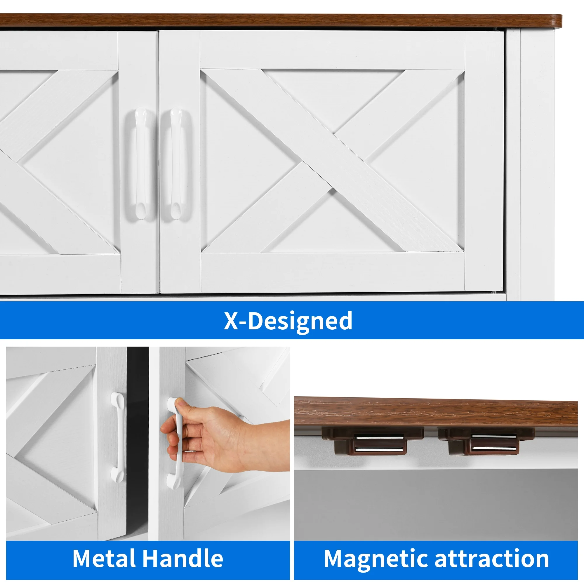 Dextrus Heavy Duty Metal Aquarium Stand with Power Outlets, 40-55 Gallon Fish Tank Stand, Turtle Tank, Reptile Terrarium with Cabinet, 670LBS Capacity-White