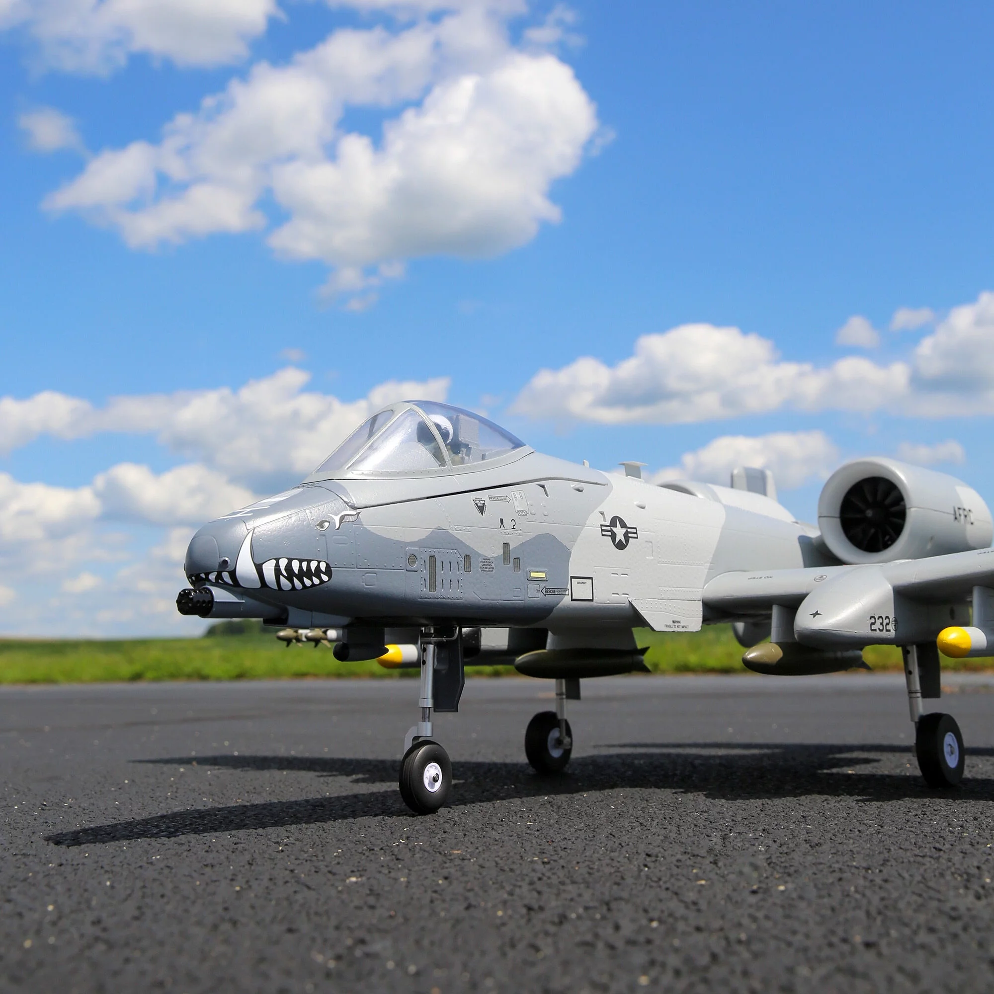 E-flite RC Airplane A-10 Thunderbolt II Twin 64mm EDF BNF Basic Transmitter Battery and Charger Not Included with AS3X and SAFE Select EFL011500 Airplanes B&F Electric