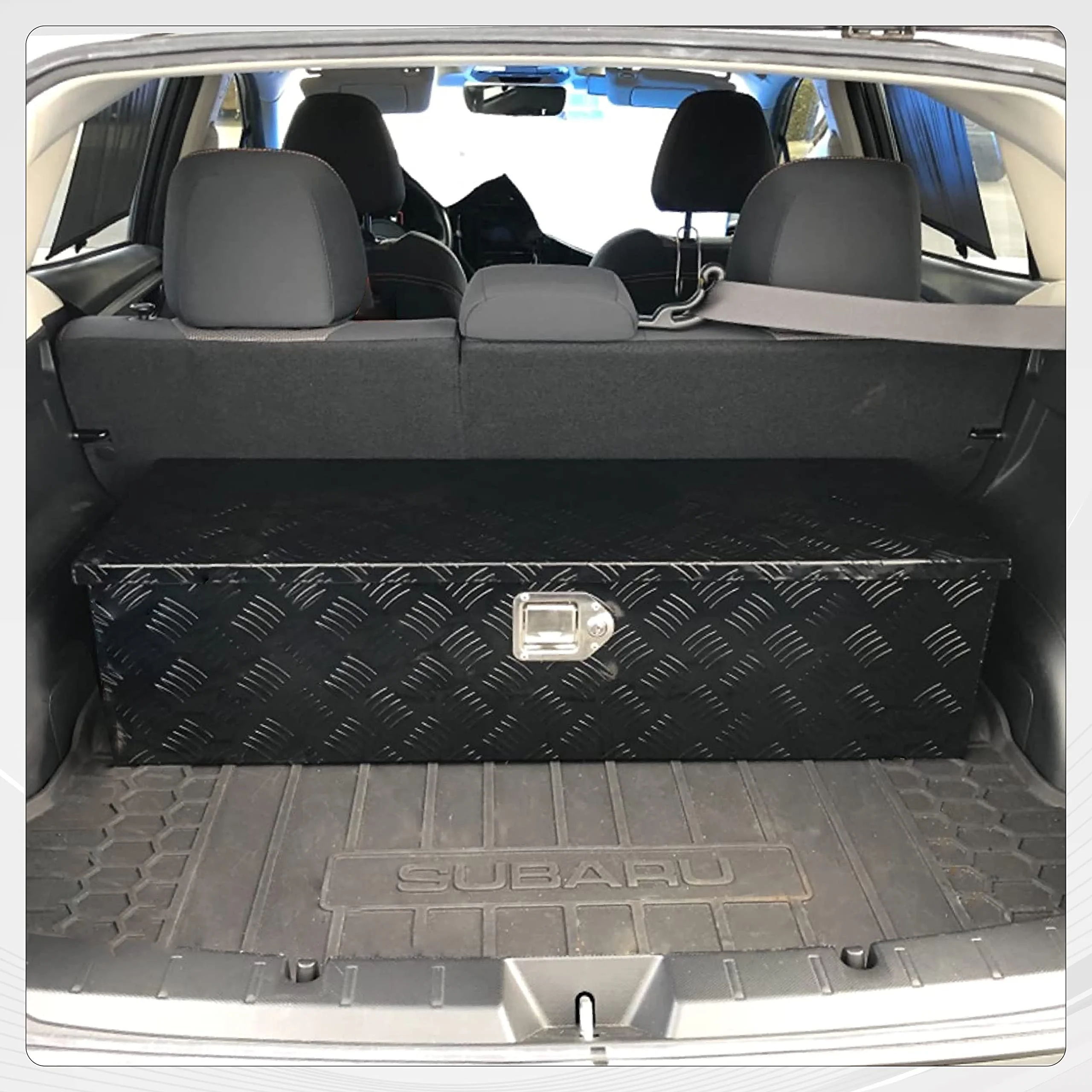 BATONECO 39 Inch Aluminum Trailer Tool Box Truck Bed Tool Box for Pickup w/ Side Handle 39 x 13 x 10 Black