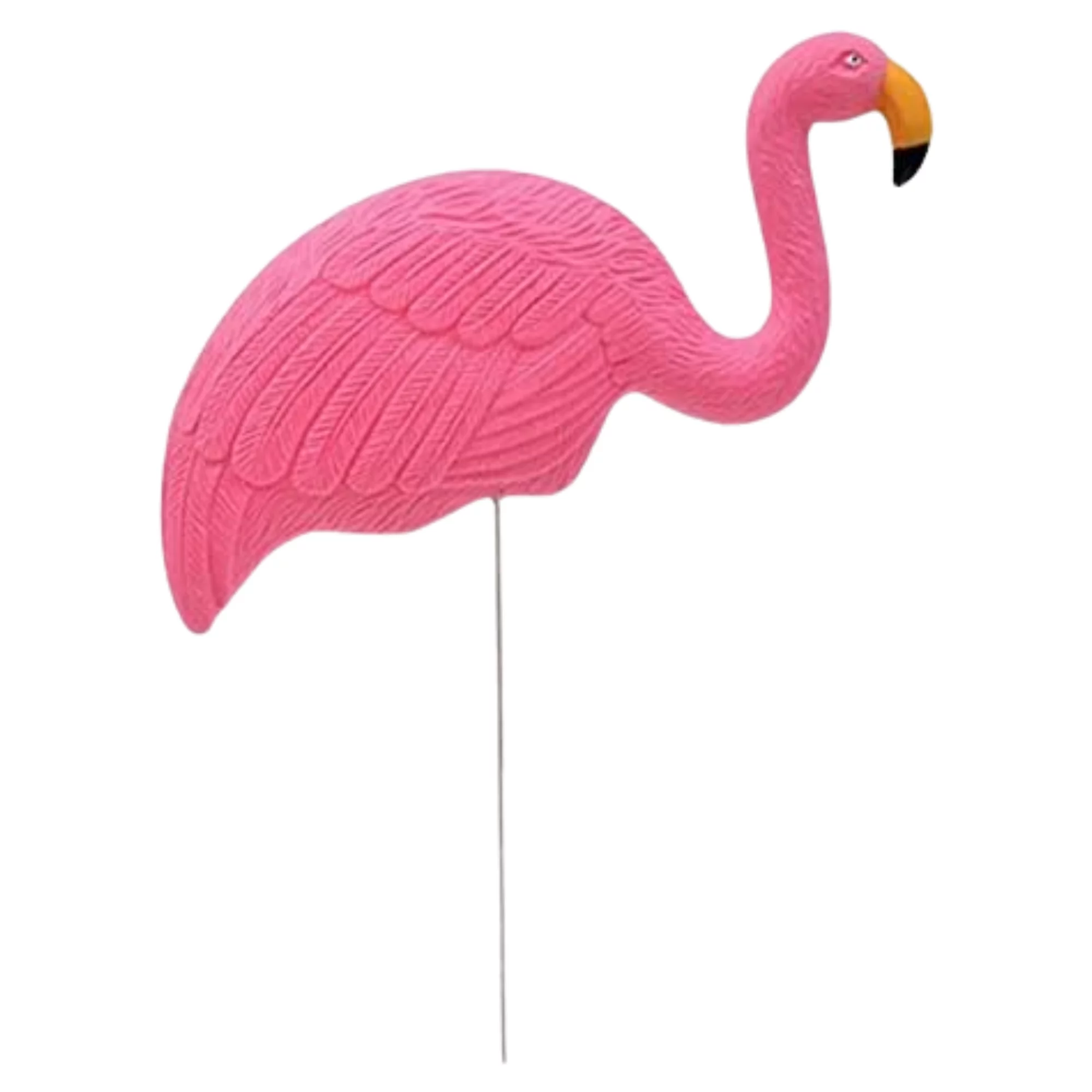 (12) Flamingo Yard Decorations, Pink Plastic Yard Ornament Stakes Mini Lawn Statue with Metal Legs for Sidewalks Home Outdoor Garden Decor Christmas Holiday Luau Party Supplies &CUSTOM Storage Carrier