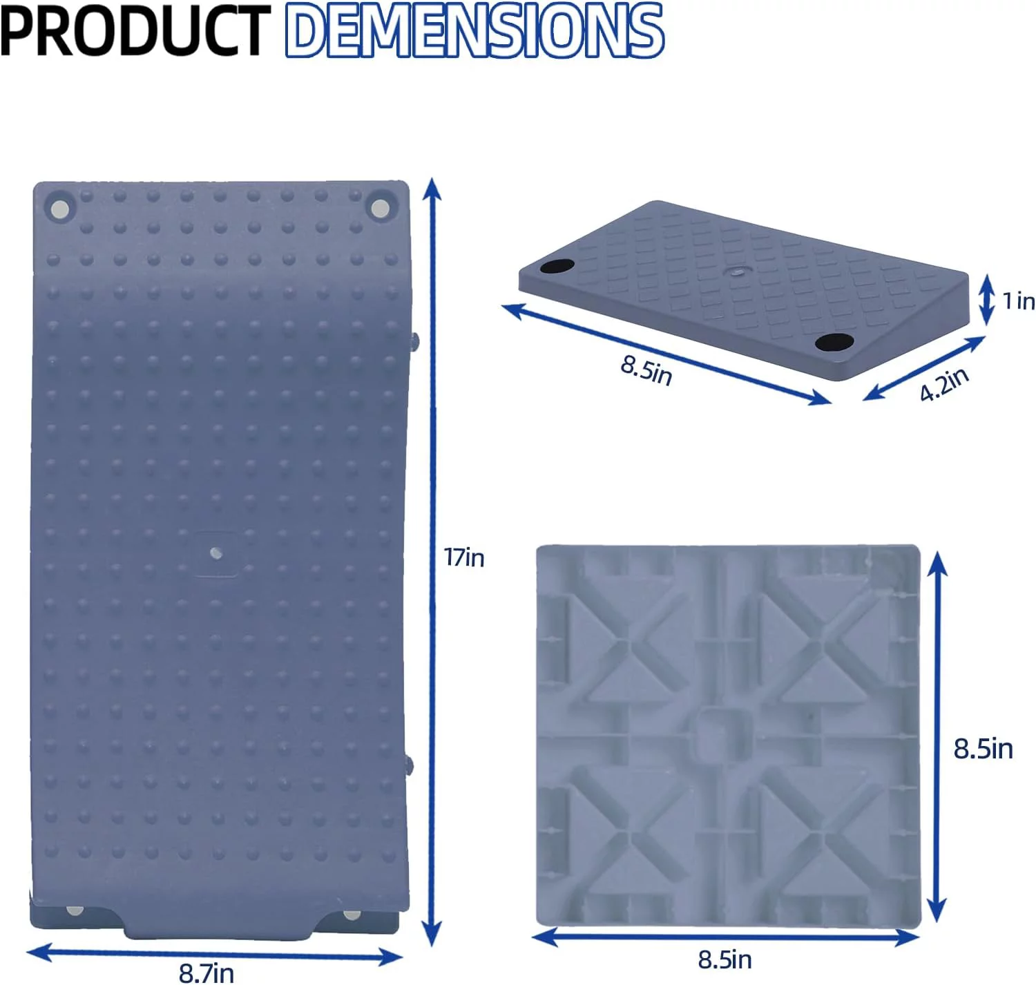 GarfatolRv RV Leveling Blocks Heavy Duty Camper Blocks RV Stabilizer Pads with Carrying Bag(Gray)