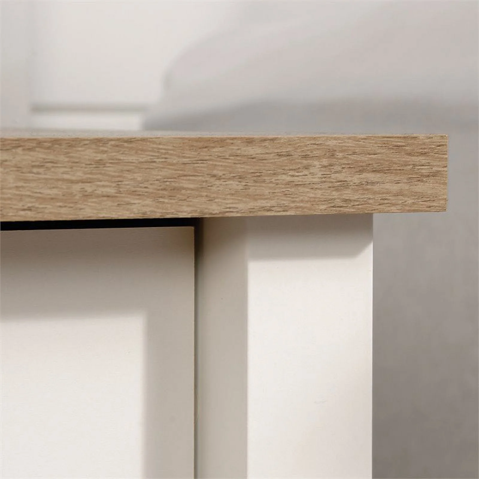 3 Piece Bedroom Set with Dresser Chest and Nightstand in Soft White