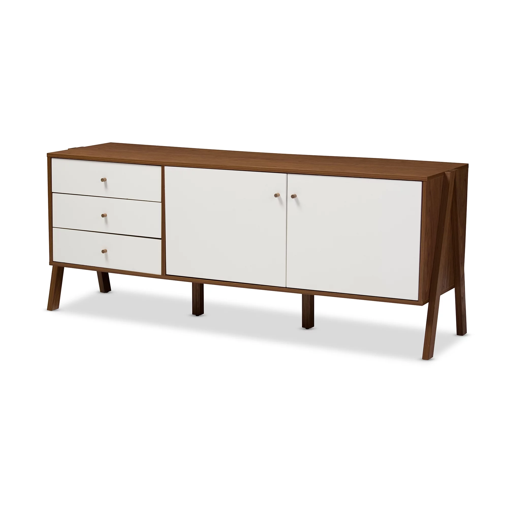 Willow White and Walnut Sideboard by Bellamy Studios
