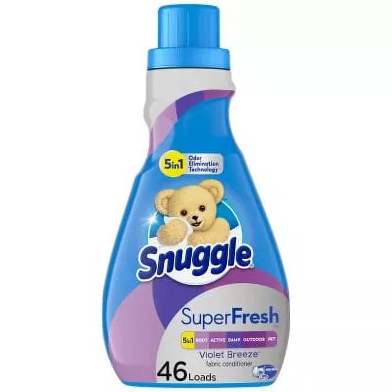 Snuggle SuperFresh Liquid Fabric Softener, Violet Breeze, 48.6 Fluid Ounces, 46 Loads