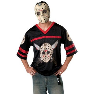 Discount Friday the 13th Friday the 13th Jason Hockey Jersey and EVA Mask Adult Costume standard
