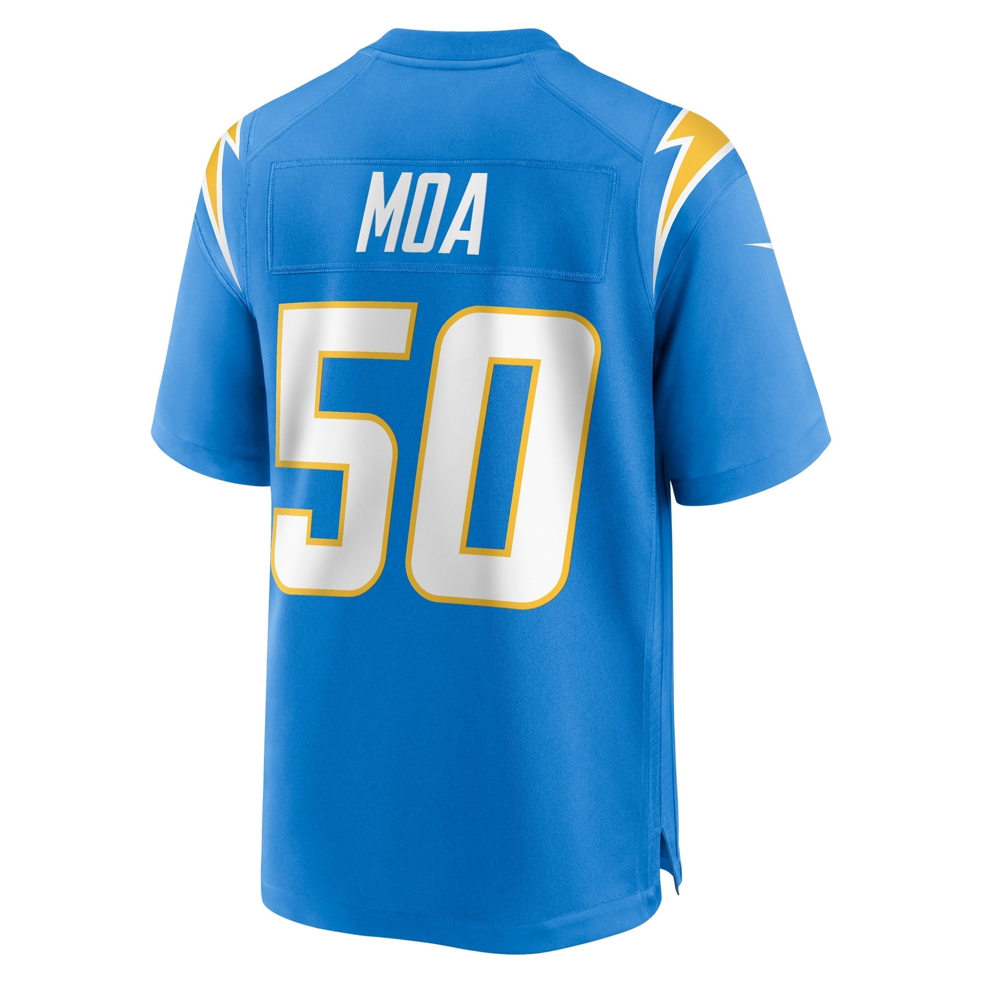 Men's Nike David Moa Powder Blue Los Angeles Chargers Home Game Player Jersey