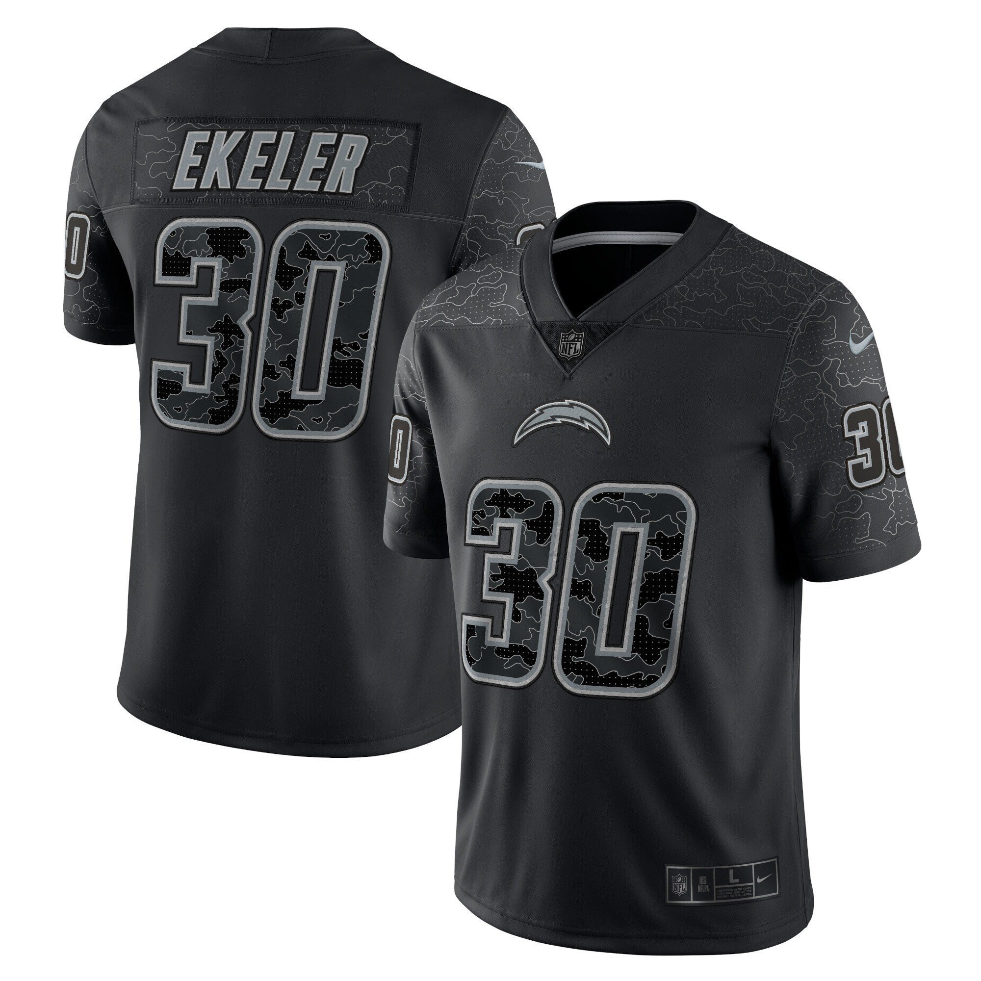 Men's Nike Austin Ekeler Black Los Angeles Chargers RFLCTV Limited Jersey