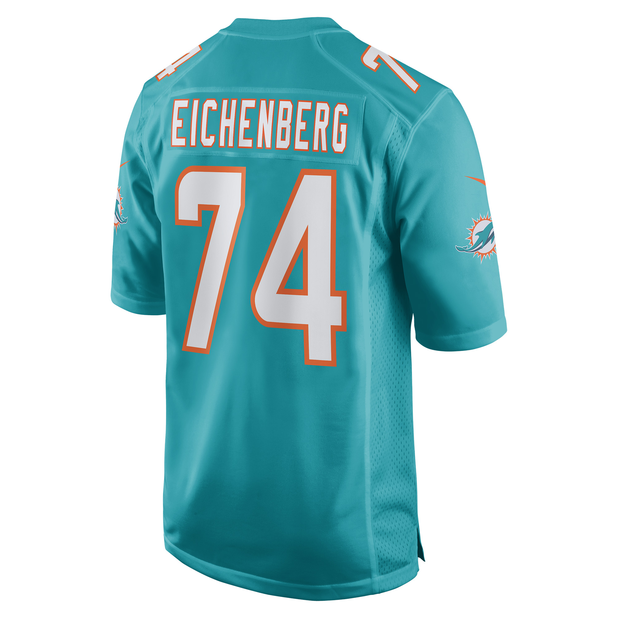 Liam Eichenberg Miami Dolphins Nike Game Jersey - Aqua