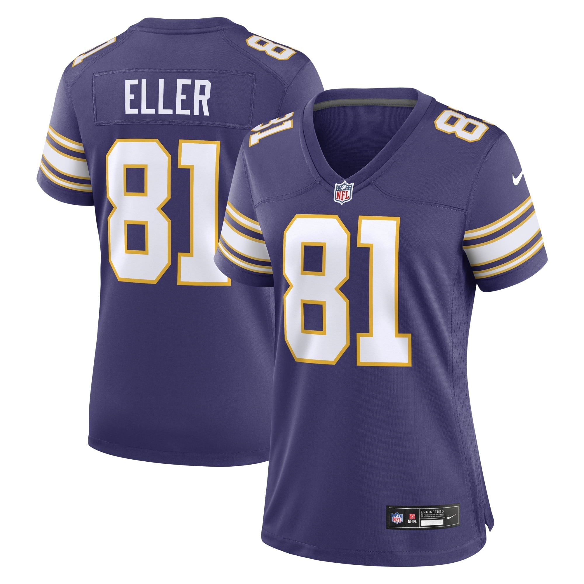 Women's Nike Carl Eller Purple Minnesota Vikings Classic Retired Player Jersey