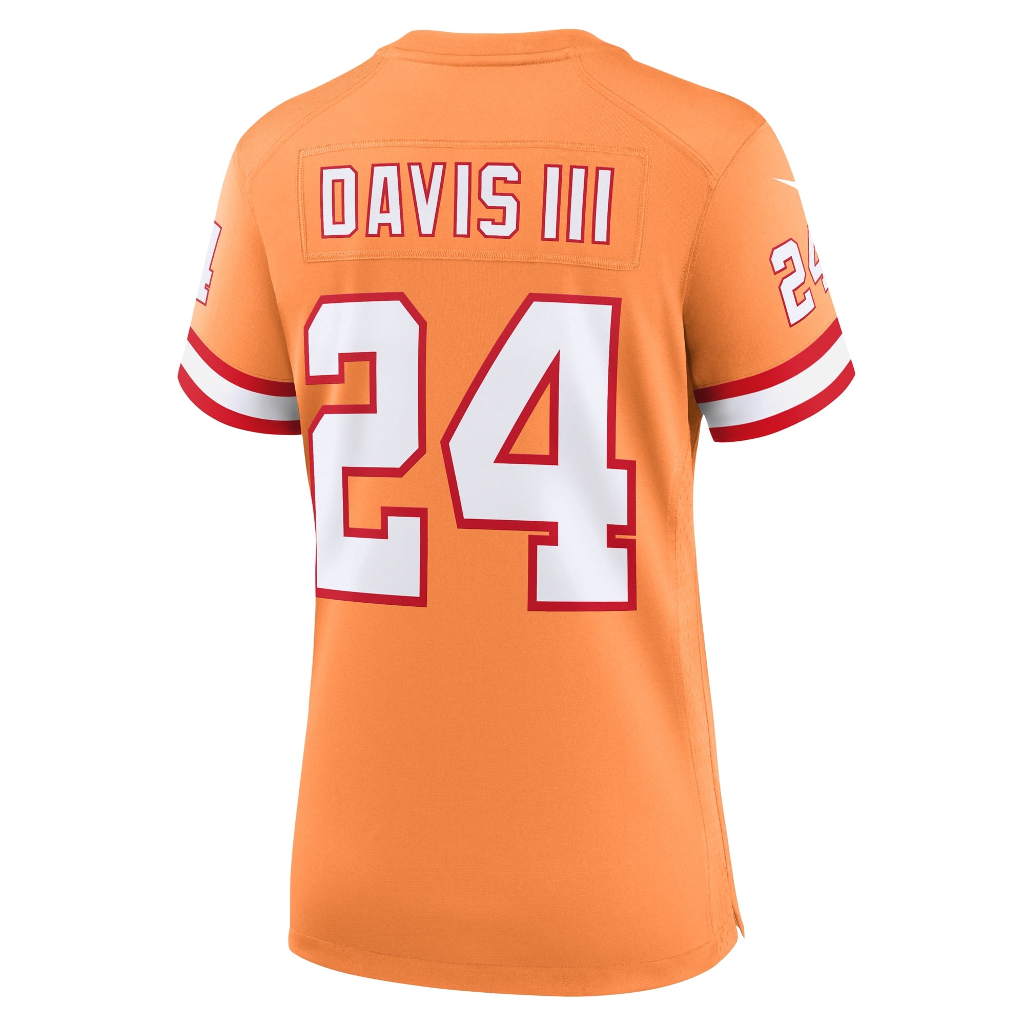 Women's Nike Carlton Davis III Orange Tampa Bay Buccaneers Throwback Game Jersey