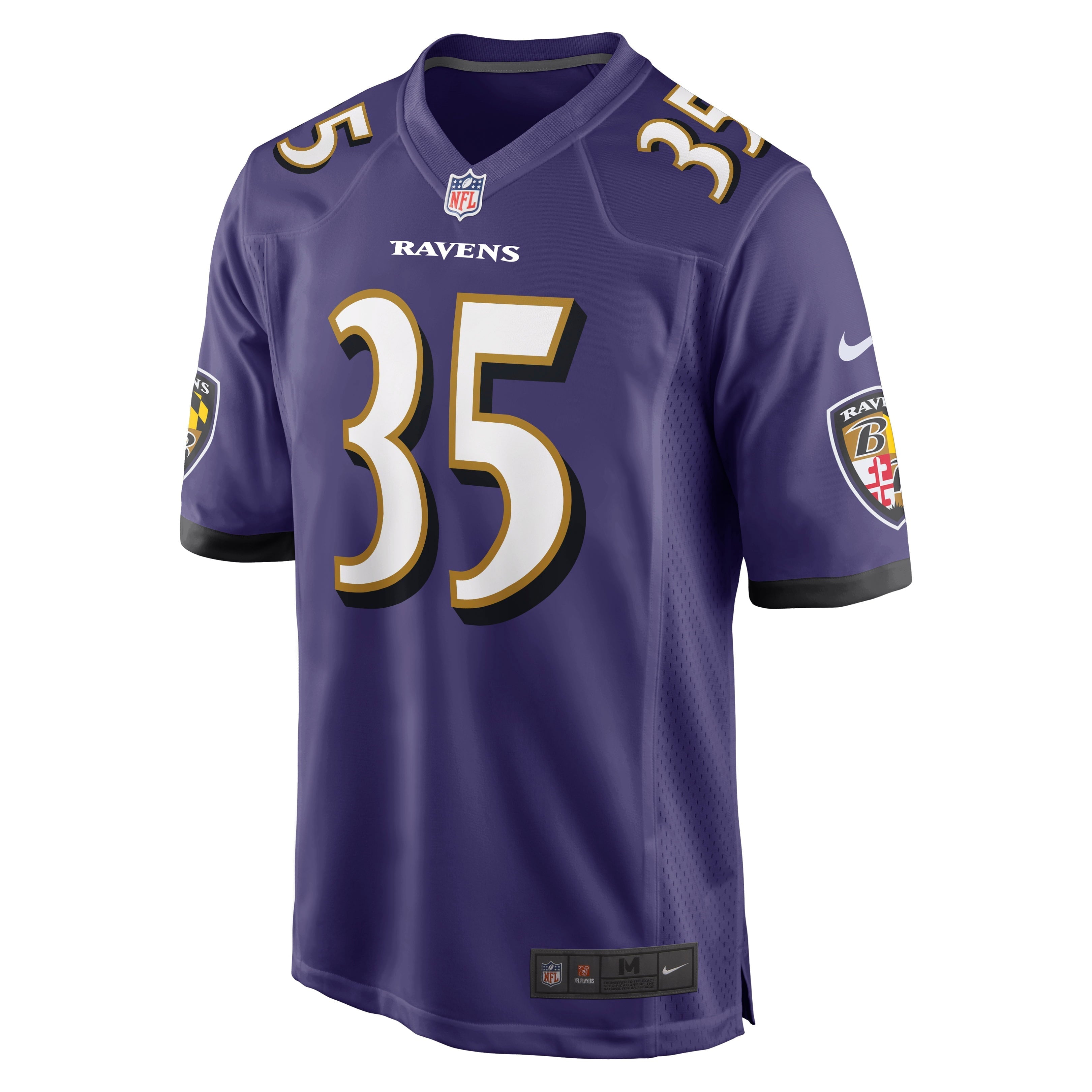 Men's Nike Gus Edwards Purple Baltimore Ravens Game Jersey