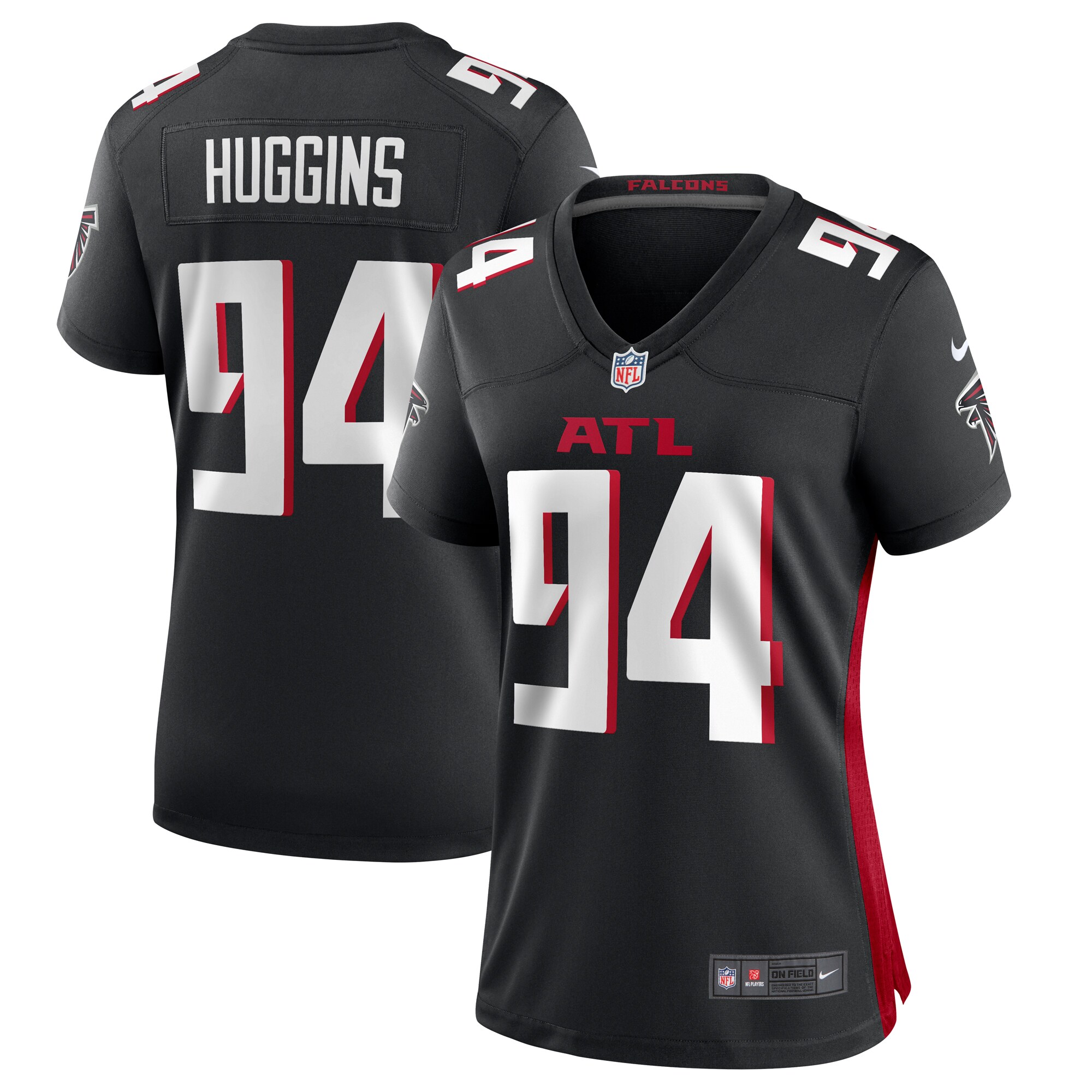 Albert Huggins Atlanta Falcons Nike Women's Team Game Jersey -  Black