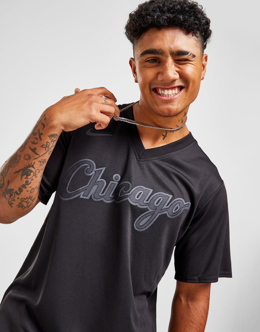 Discount Nike MLB Chicago White Sox Triple Black Jersey Sort S