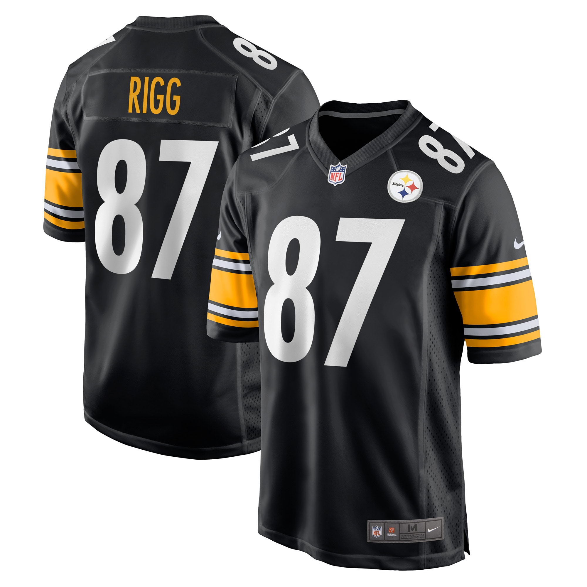 Justin Rigg Pittsburgh Steelers Nike Game Player Jersey - Black