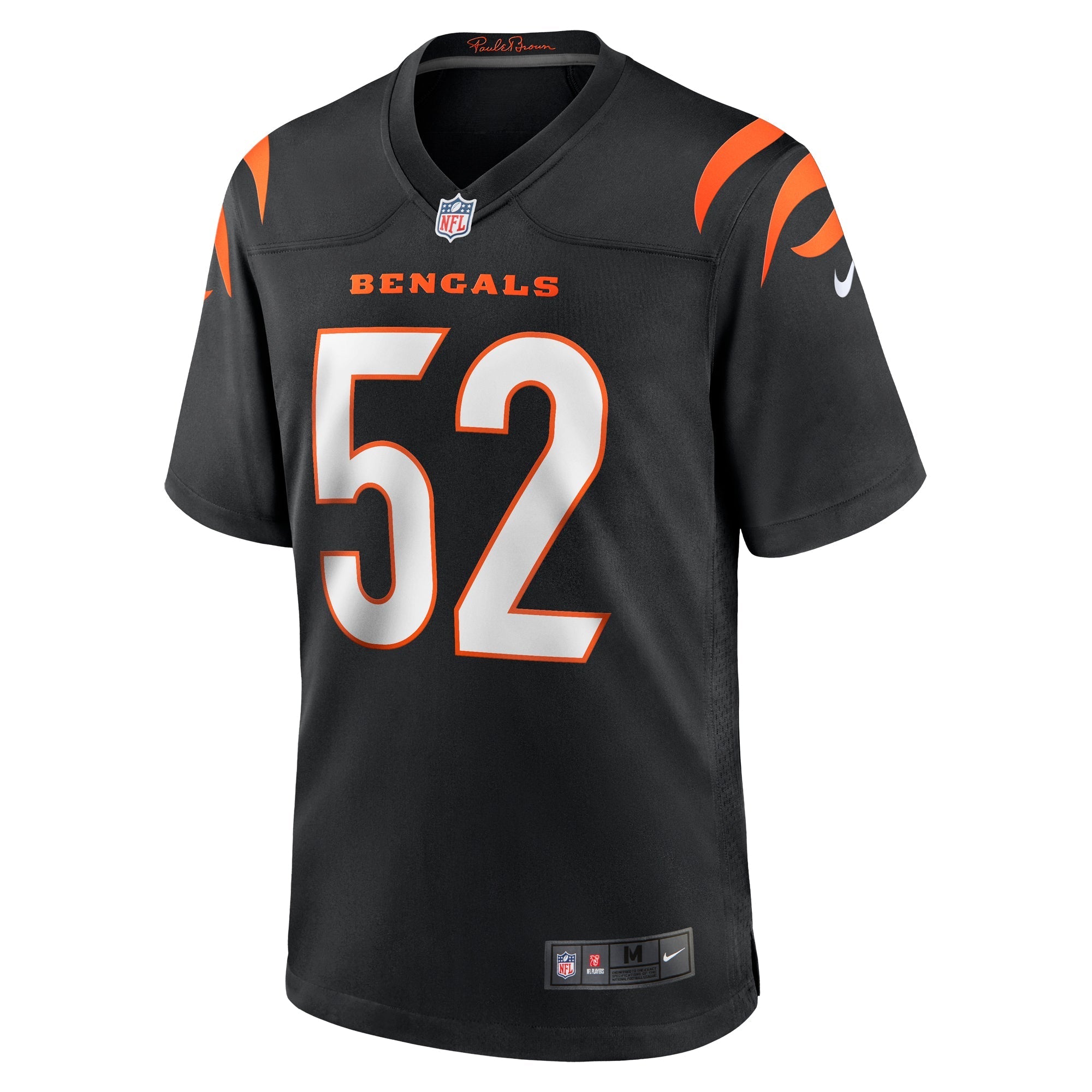 Men's Nike Tarell Basham Black Cincinnati Bengals Team Game Jersey