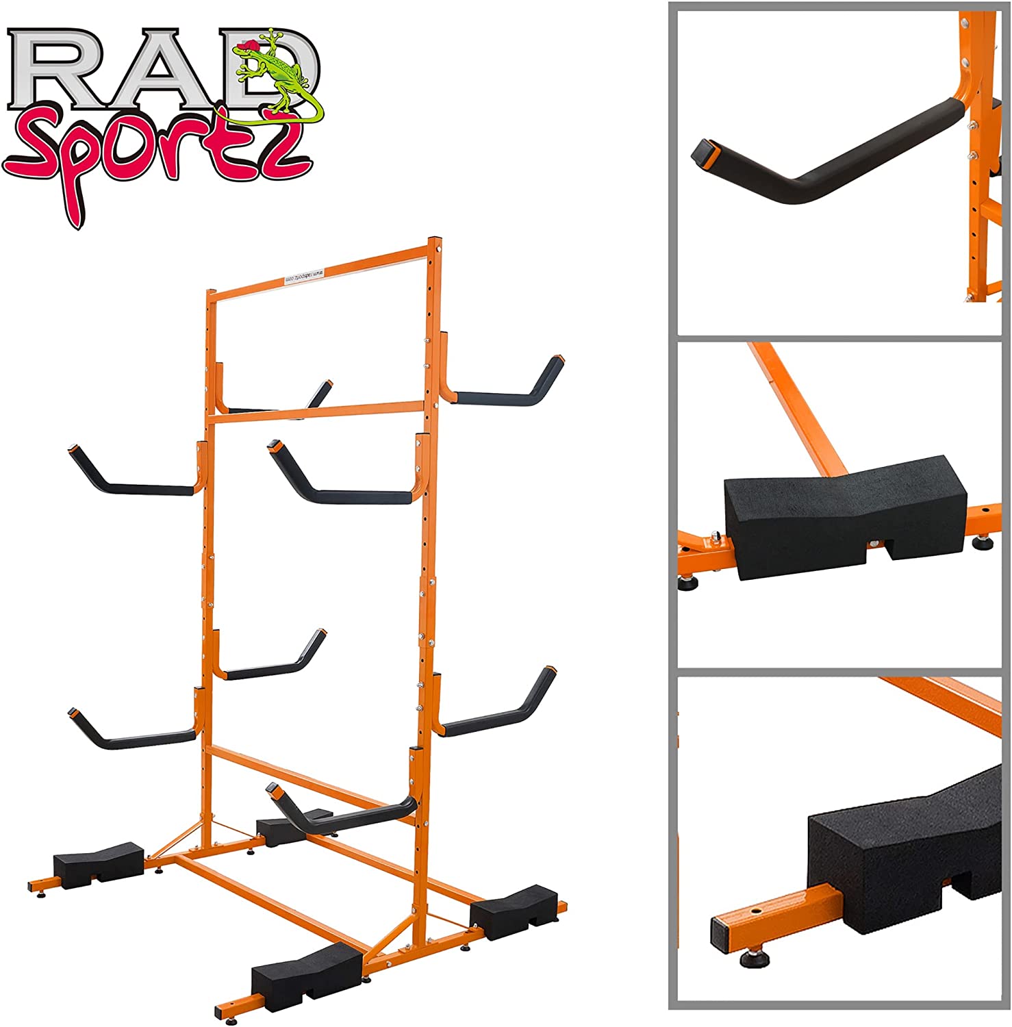 1233 RAD Sportz Tall Stand Freestanding Heavy Duty Kayak Rack Two Kayak Storage 74
