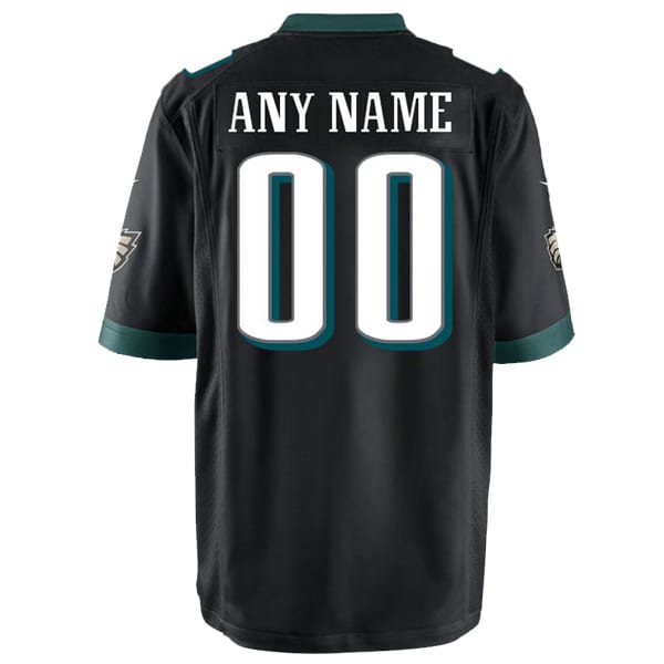 Philadelphia Eagles Nike Youth Game Custom Jersey - Black