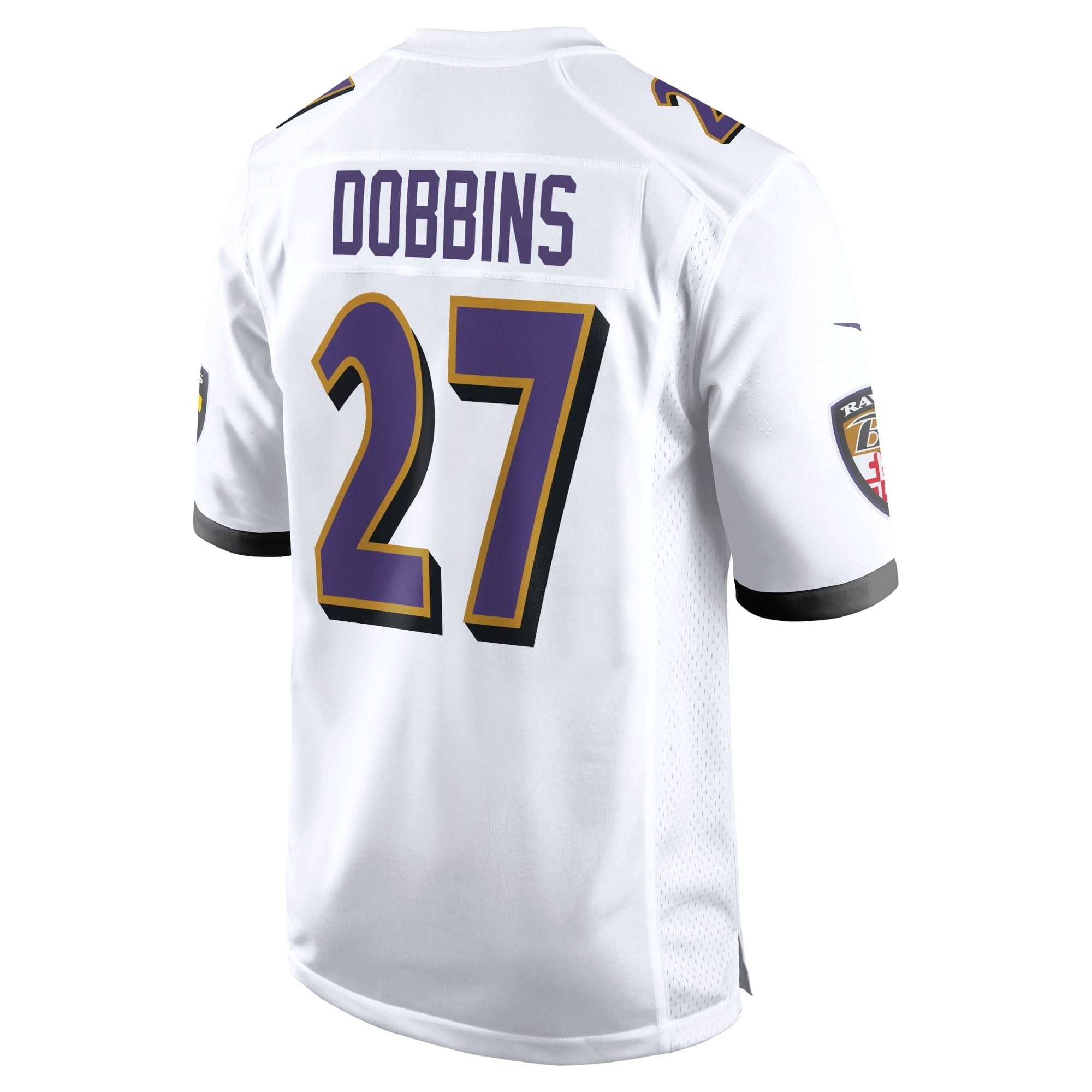 Men's Nike J.K. Dobbins White Baltimore Ravens Game Jersey