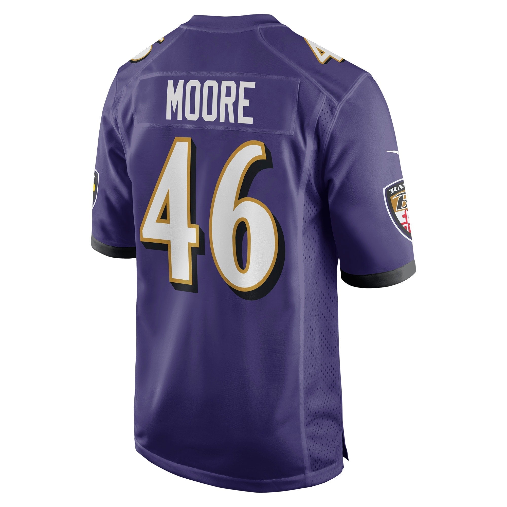 Men's Nike Nick Moore Purple Baltimore Ravens Game Jersey