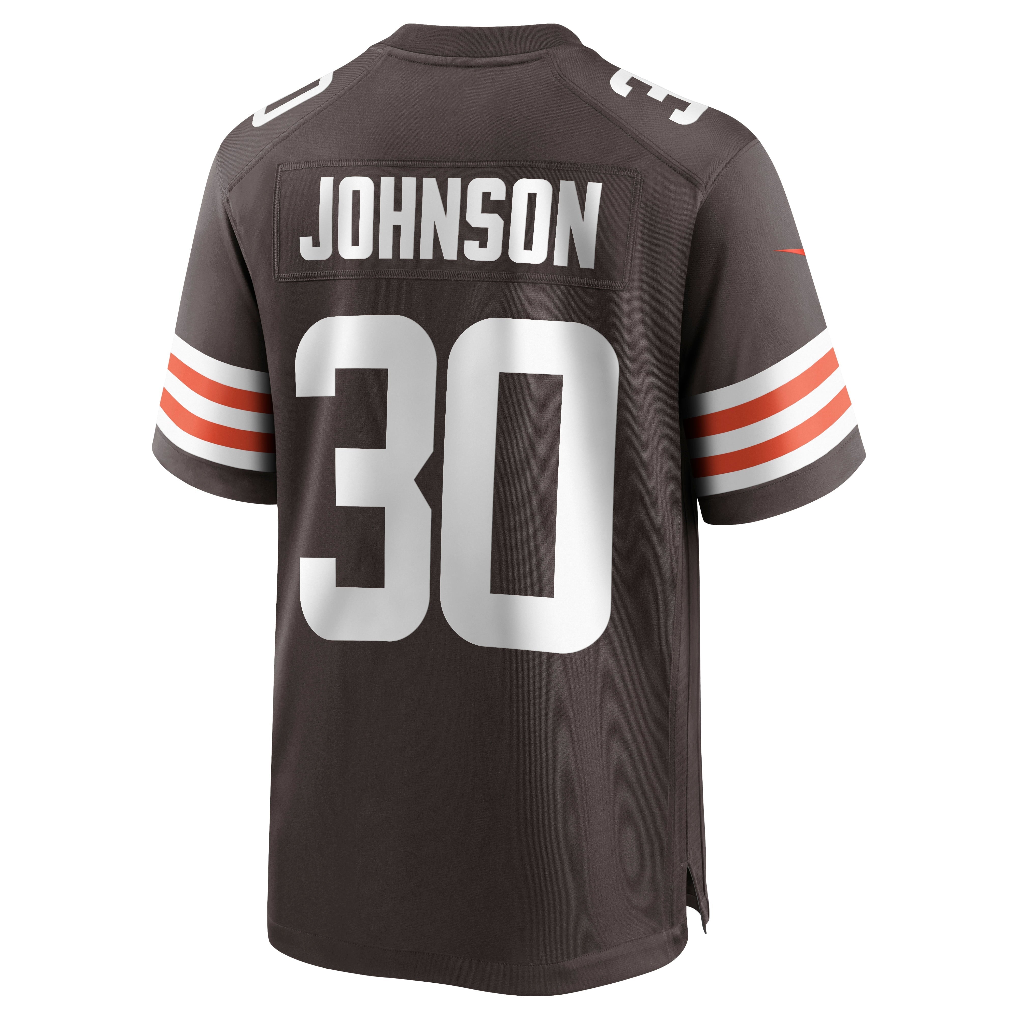 Men's Nike D'Ernest Johnson Brown Cleveland Browns Game Jersey
