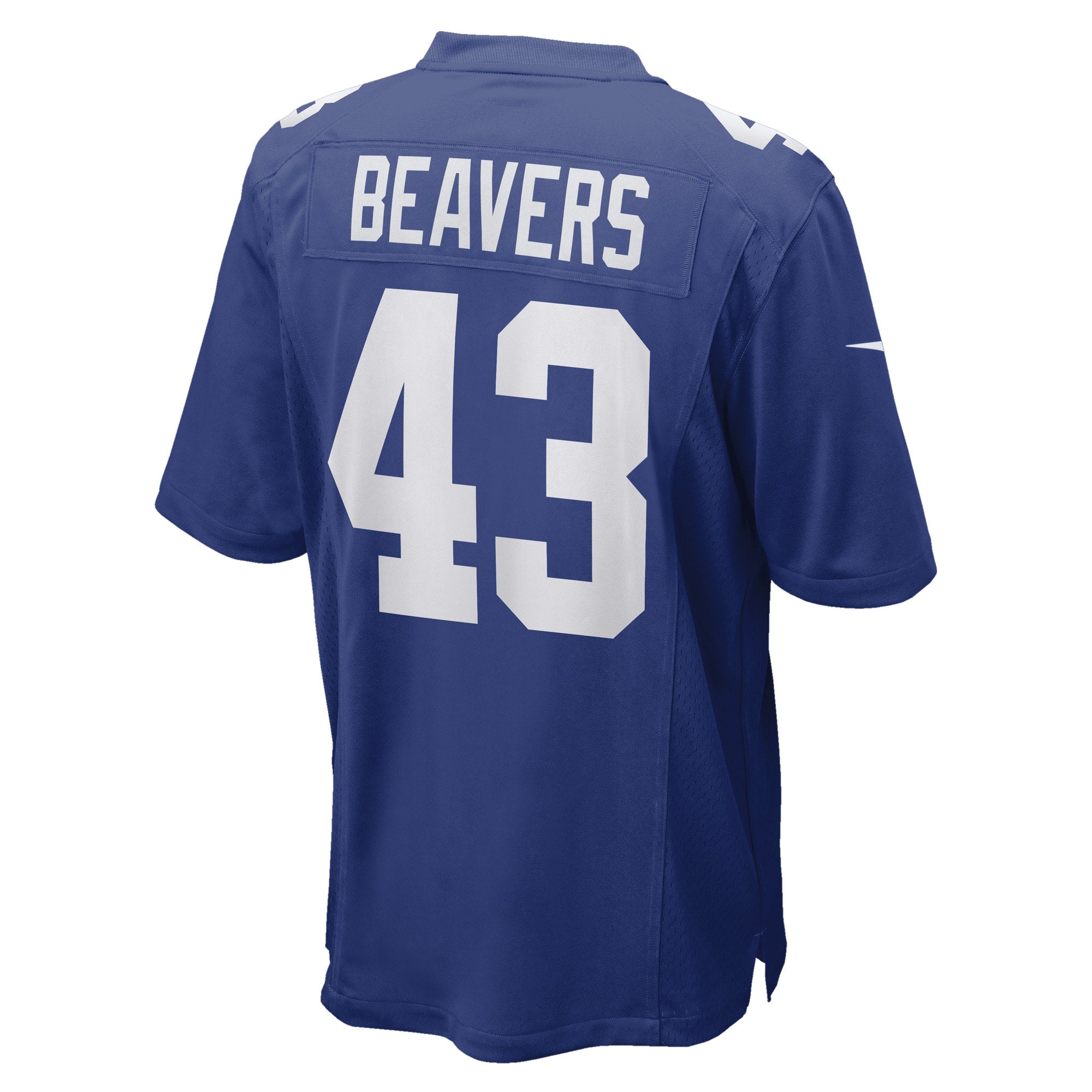 Men's Nike Darrian Beavers Royal New York Giants Game Player Jersey