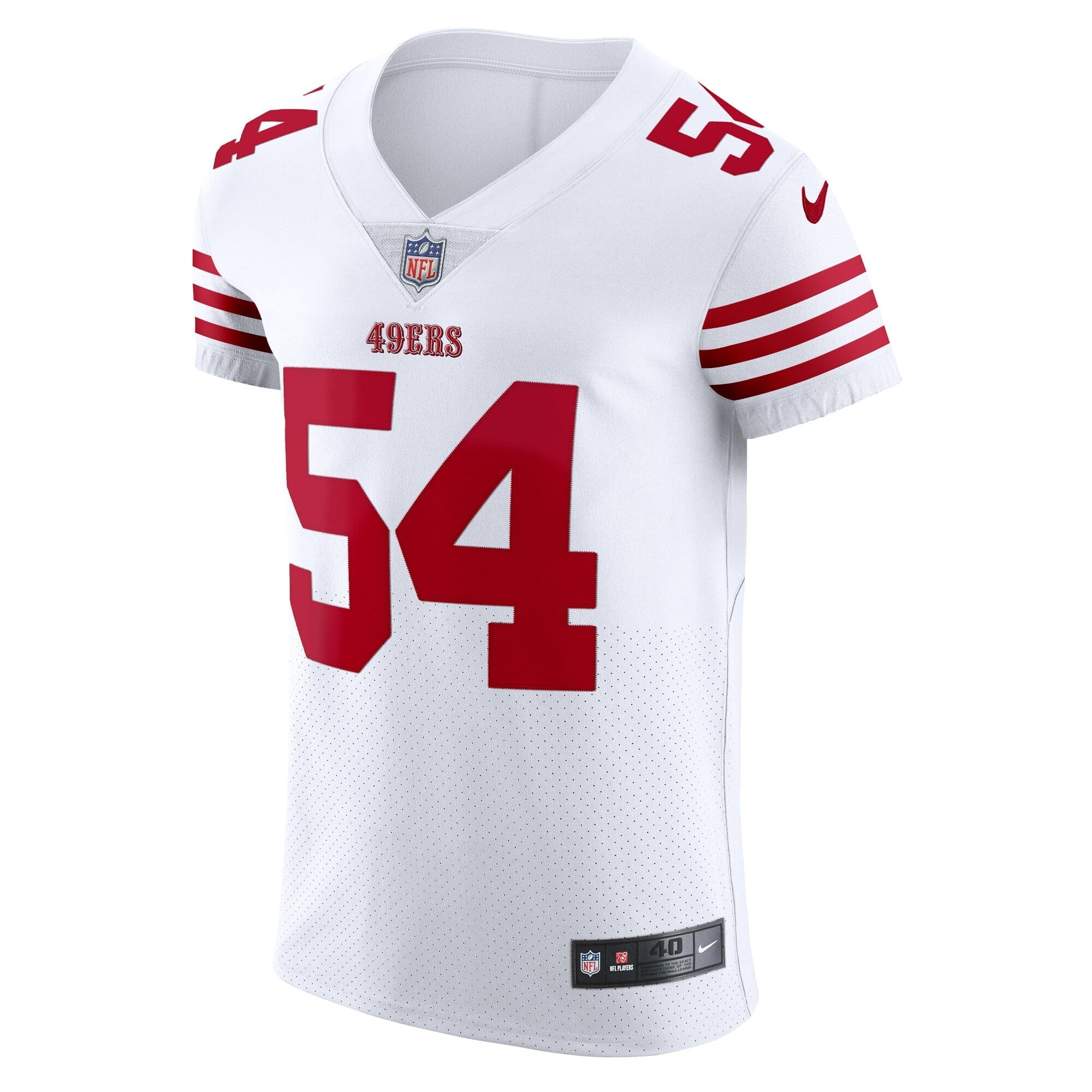 Men's Nike Fred Warner White San Francisco 49ers Vapor Elite Jersey