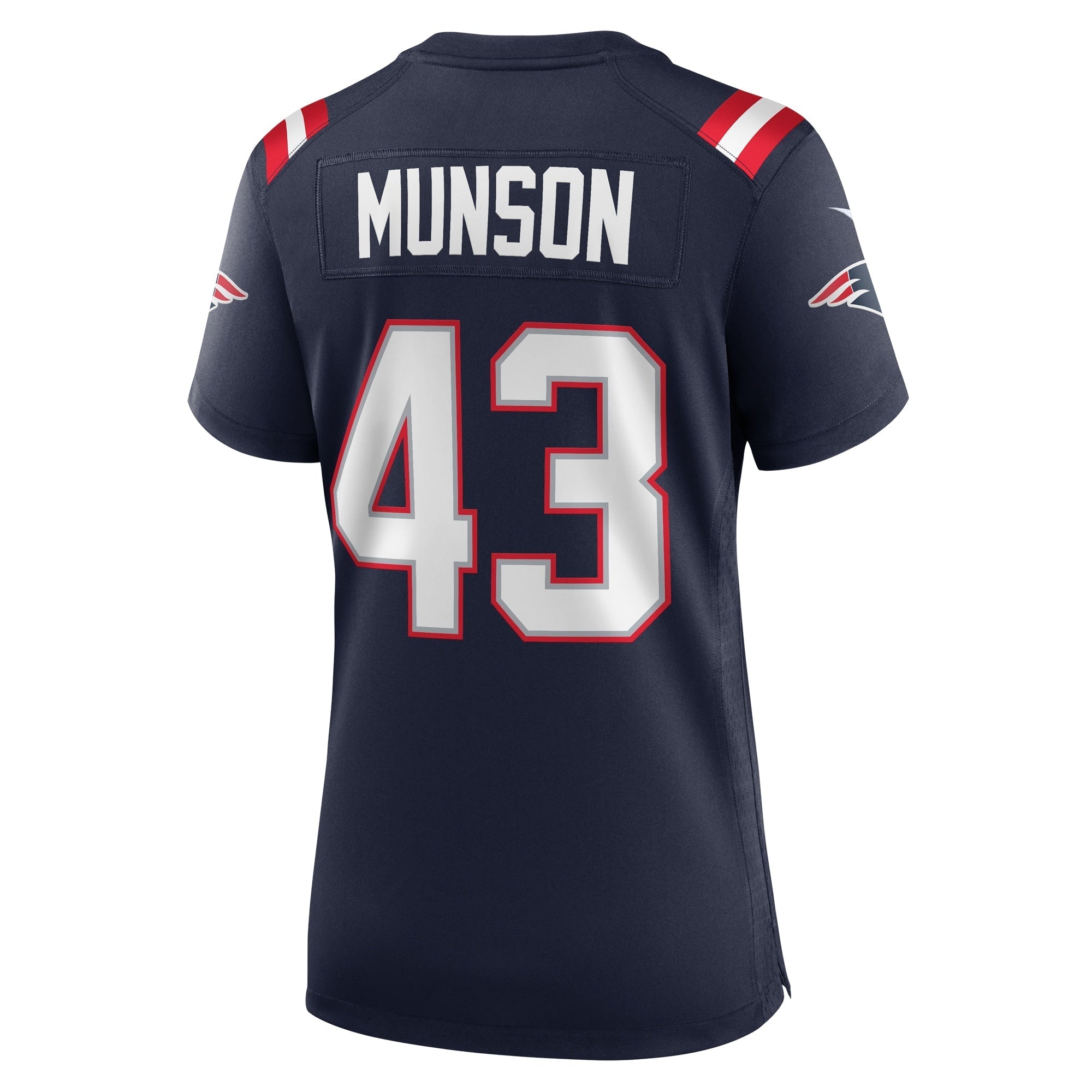 Women's Nike Calvin Munson Navy New England Patriots Home Game Player Jersey