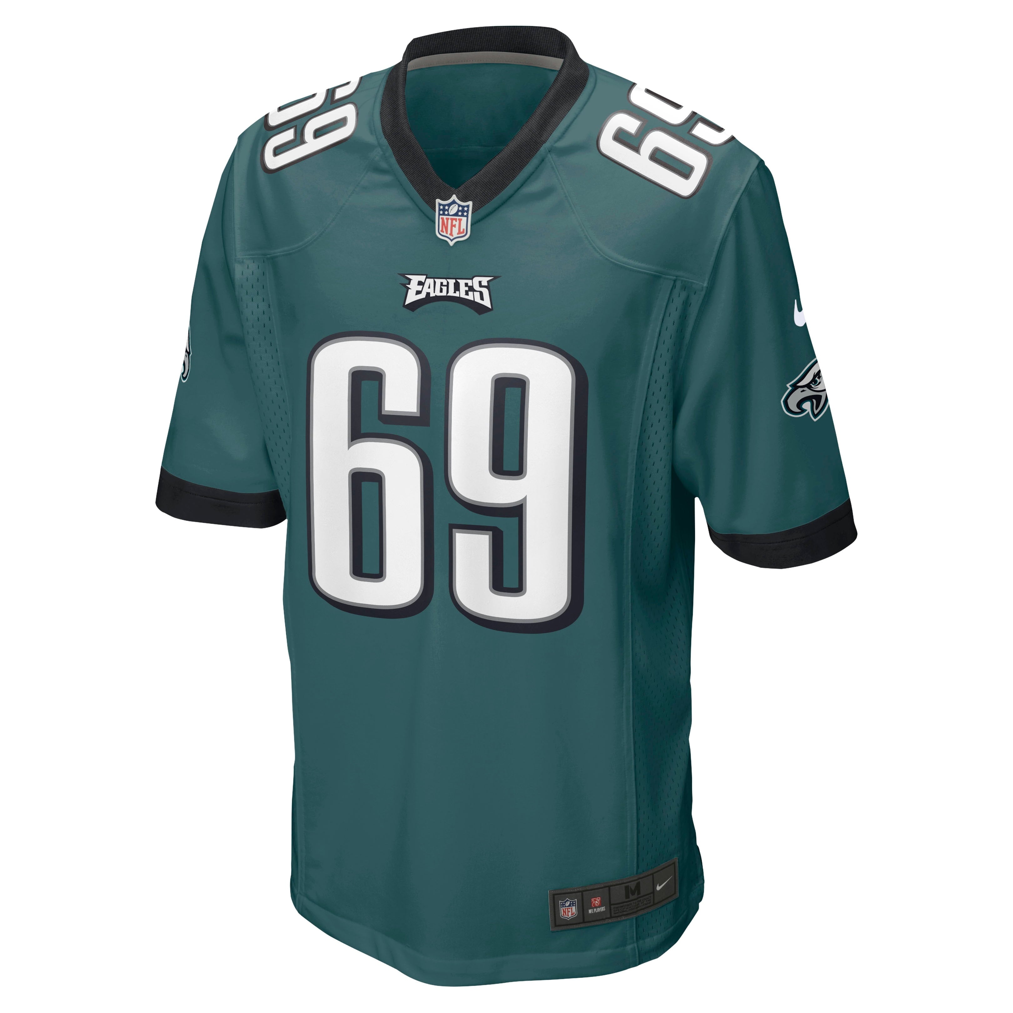 Men's Nike Landon Dickerson Midnight Green Philadelphia Eagles Game Player Jersey