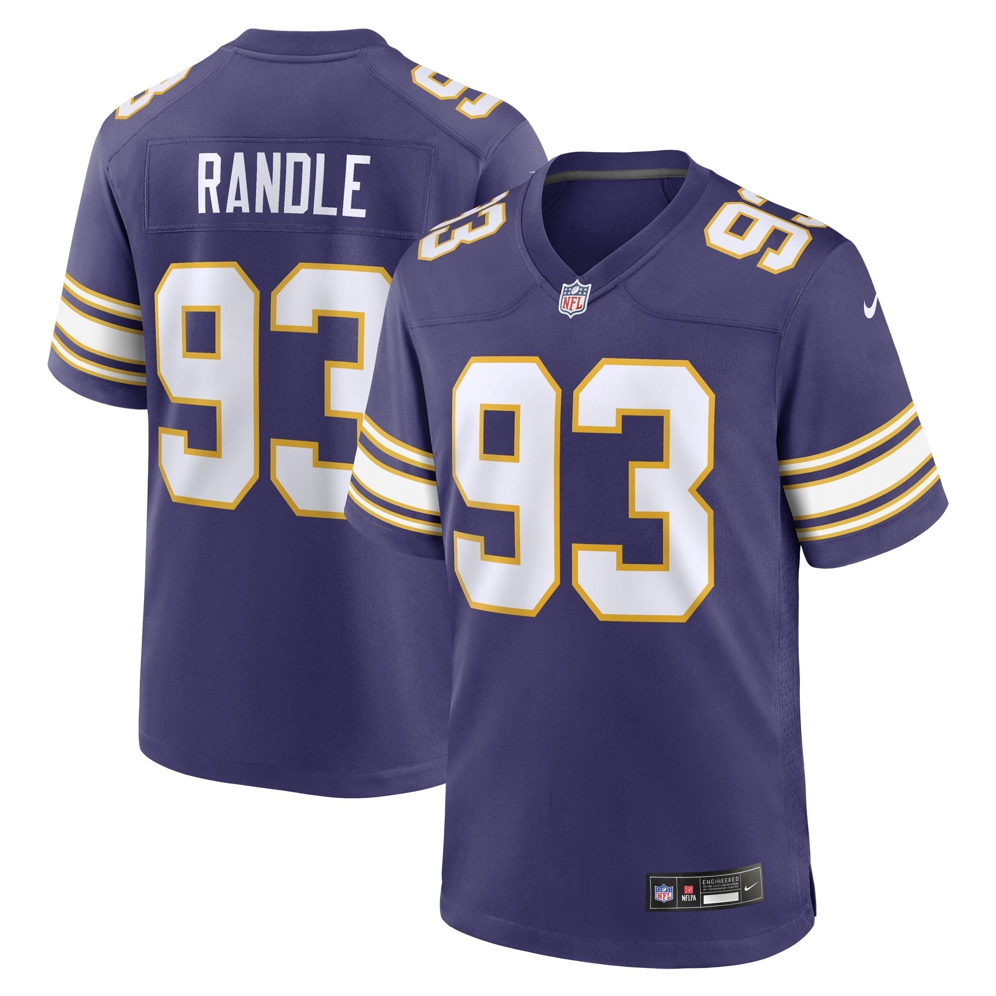 Men's Nike John Randle Purple Minnesota Vikings Classic Player Game Jersey