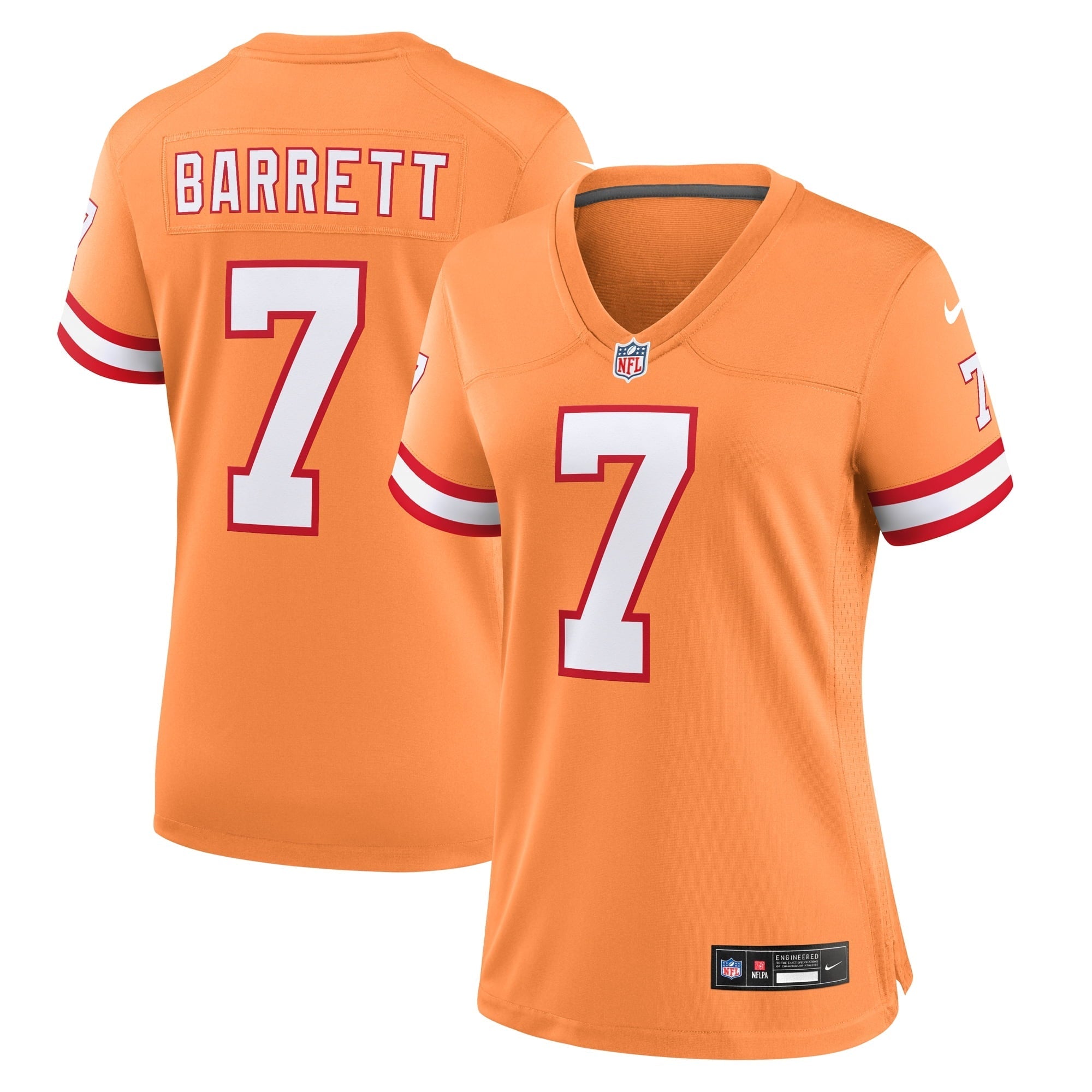 Women's Nike Shaquil Barrett Orange Tampa Bay Buccaneers Throwback Game Jersey