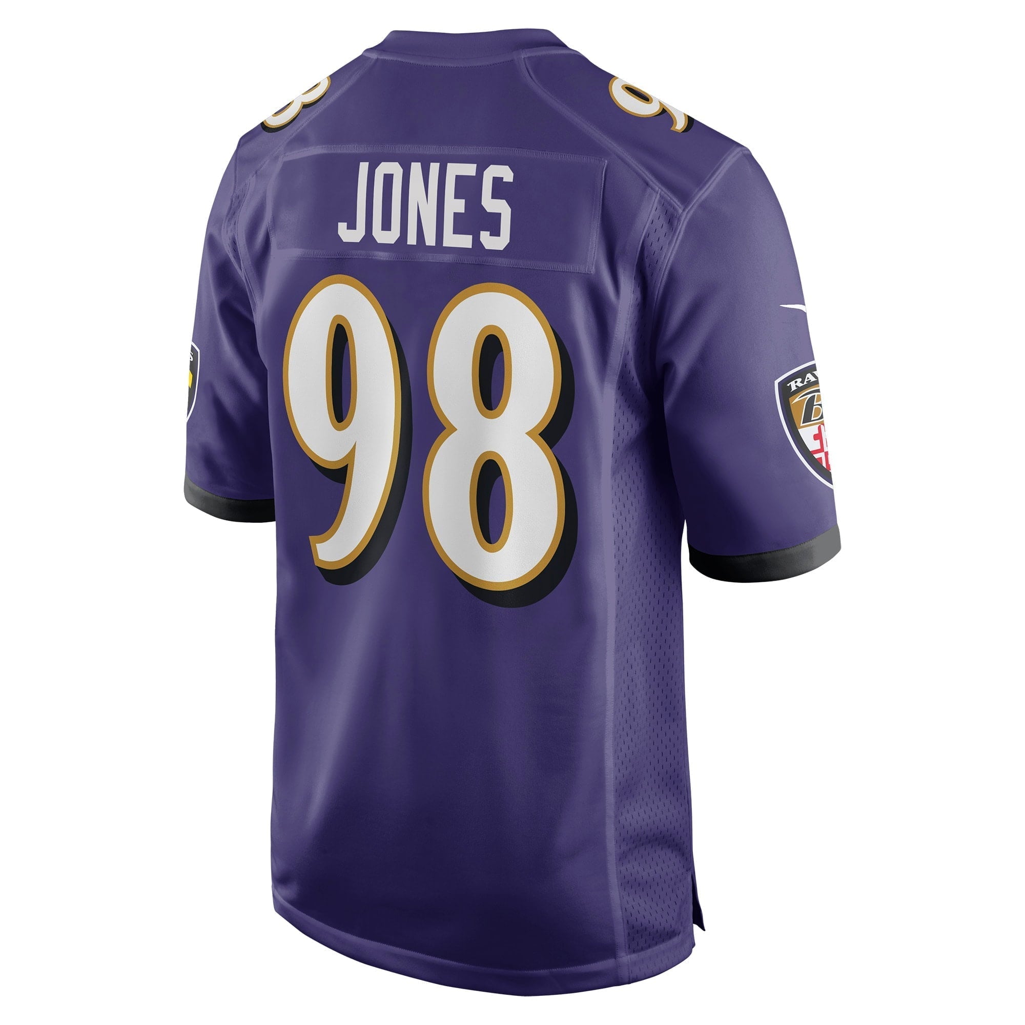 Men's Nike Travis Jones Purple Baltimore Ravens Player Game Jersey