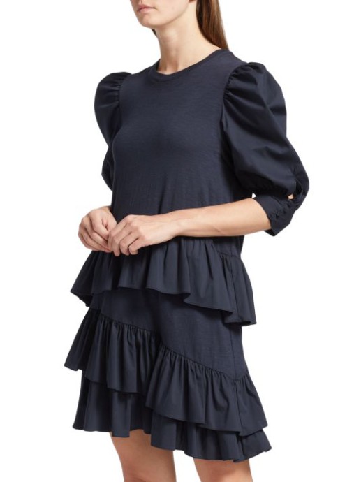 Discount Cinq à Sept Shara Ruffled Jersey Dress XX-Small