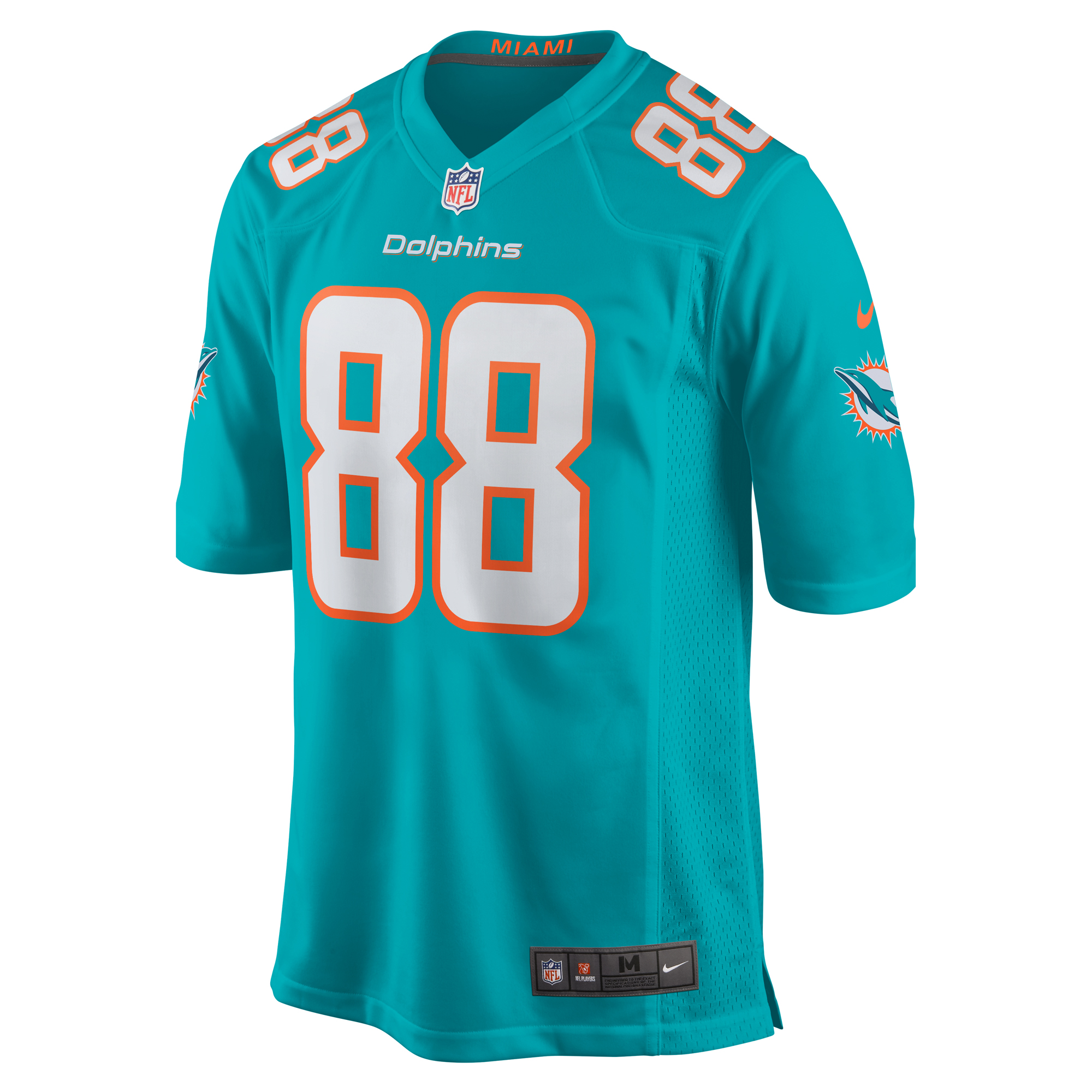 Nick Bowers Miami Dolphins Nike Team Game Jersey -  Aqua