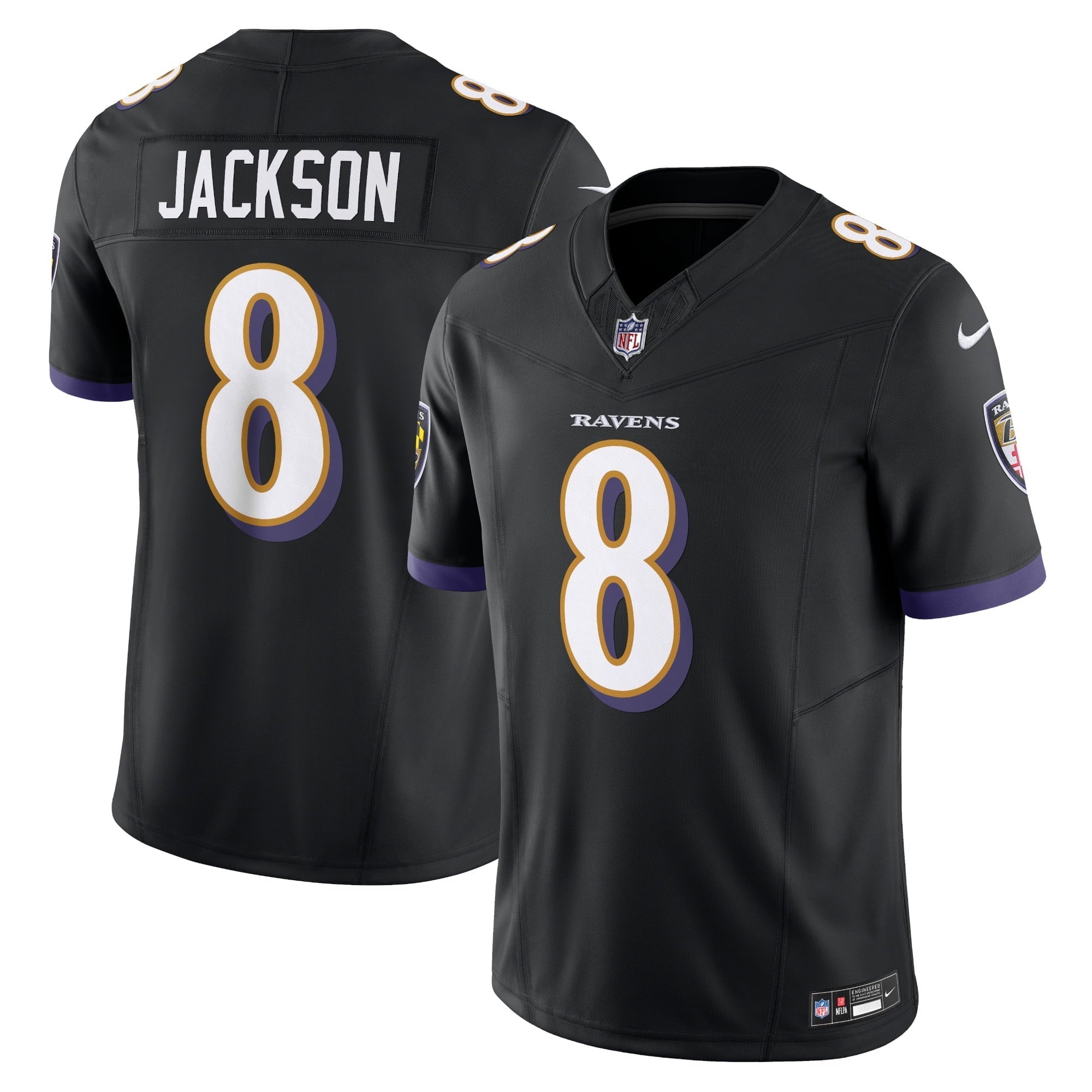 Men's Nike Lamar Jackson Black Baltimore Ravens Vapor F.U.S.E. Limited Jersey