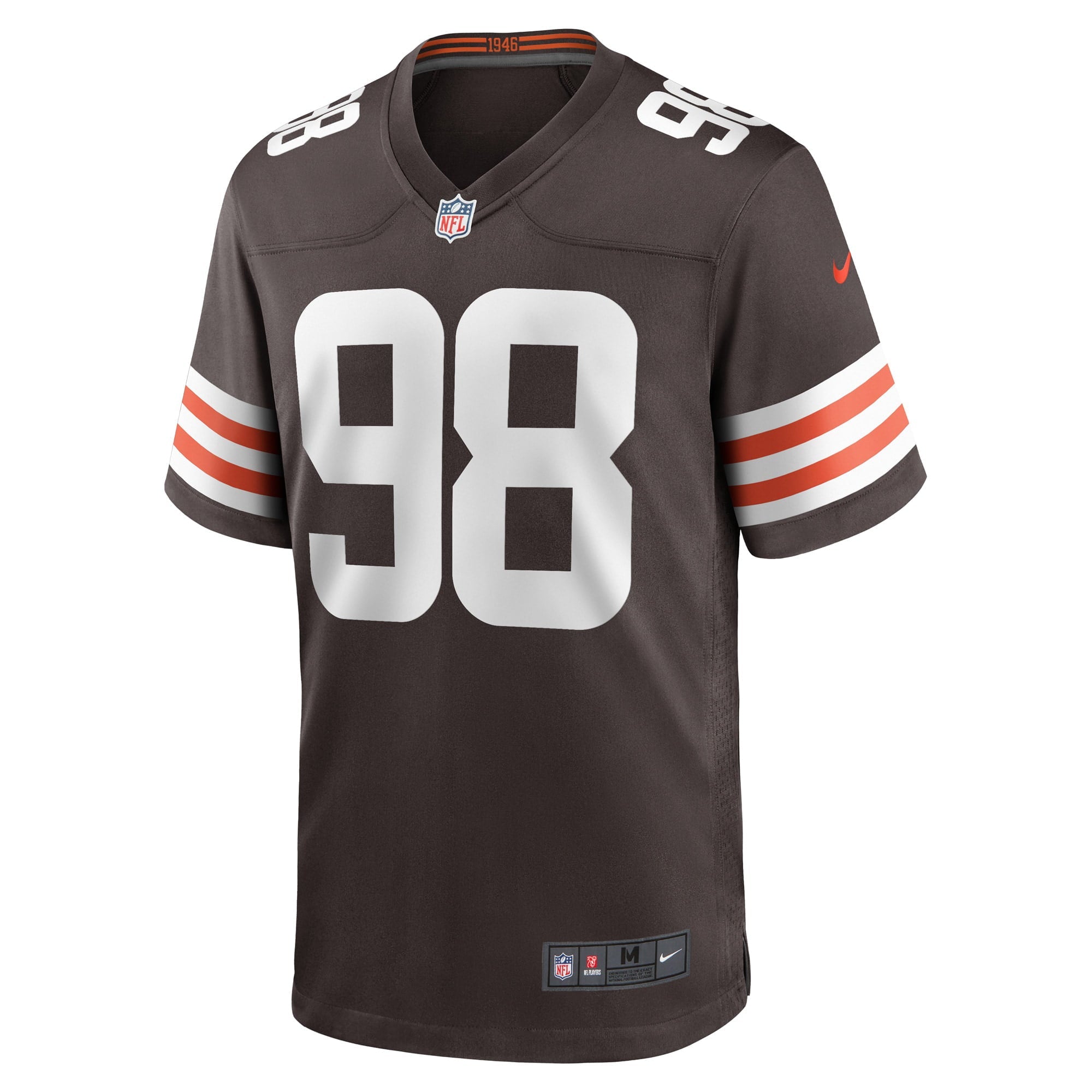 Men's Nike Isaac Rochell Brown Cleveland Browns Game Player Jersey
