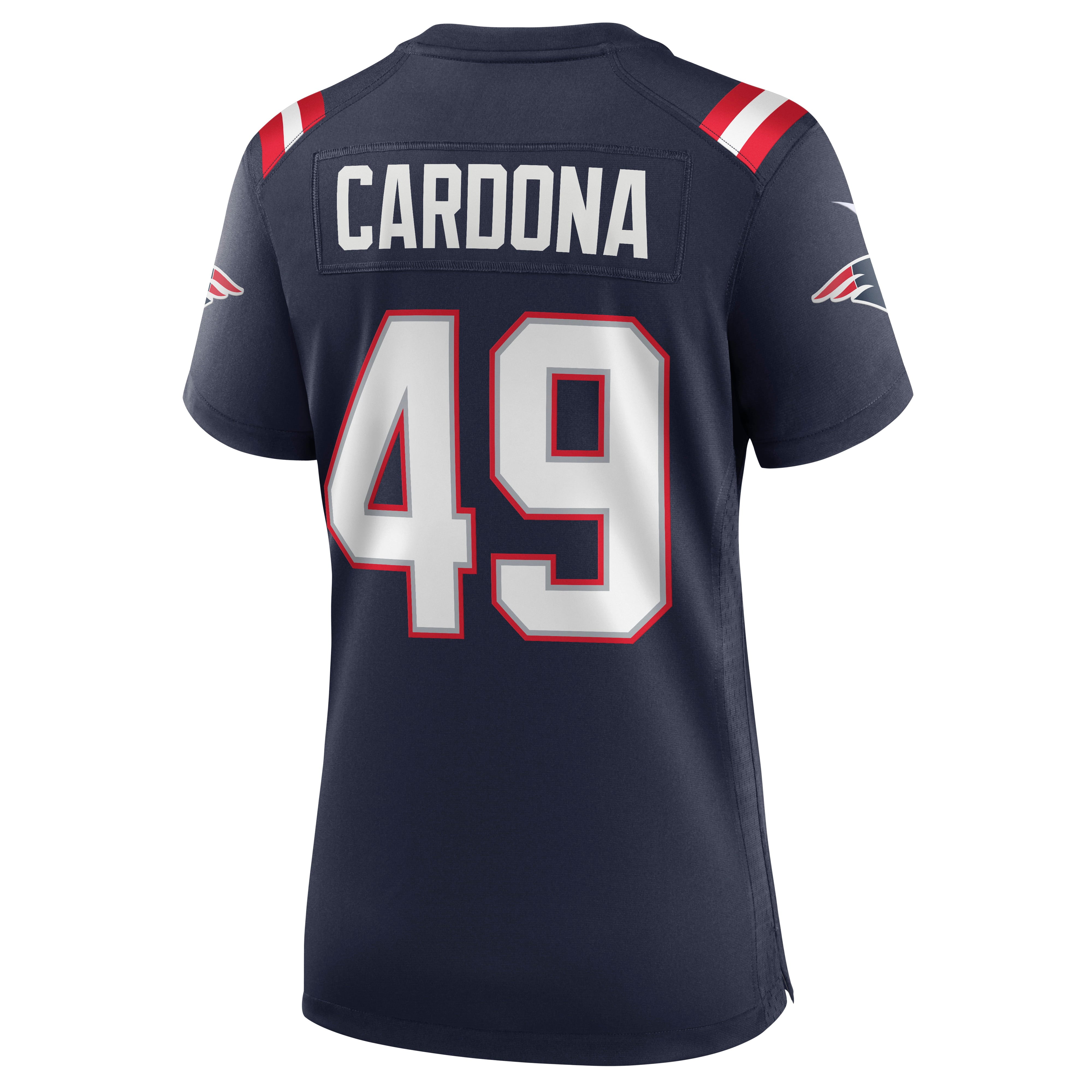Women's Nike Joe Cardona Navy New England Patriots Game Jersey